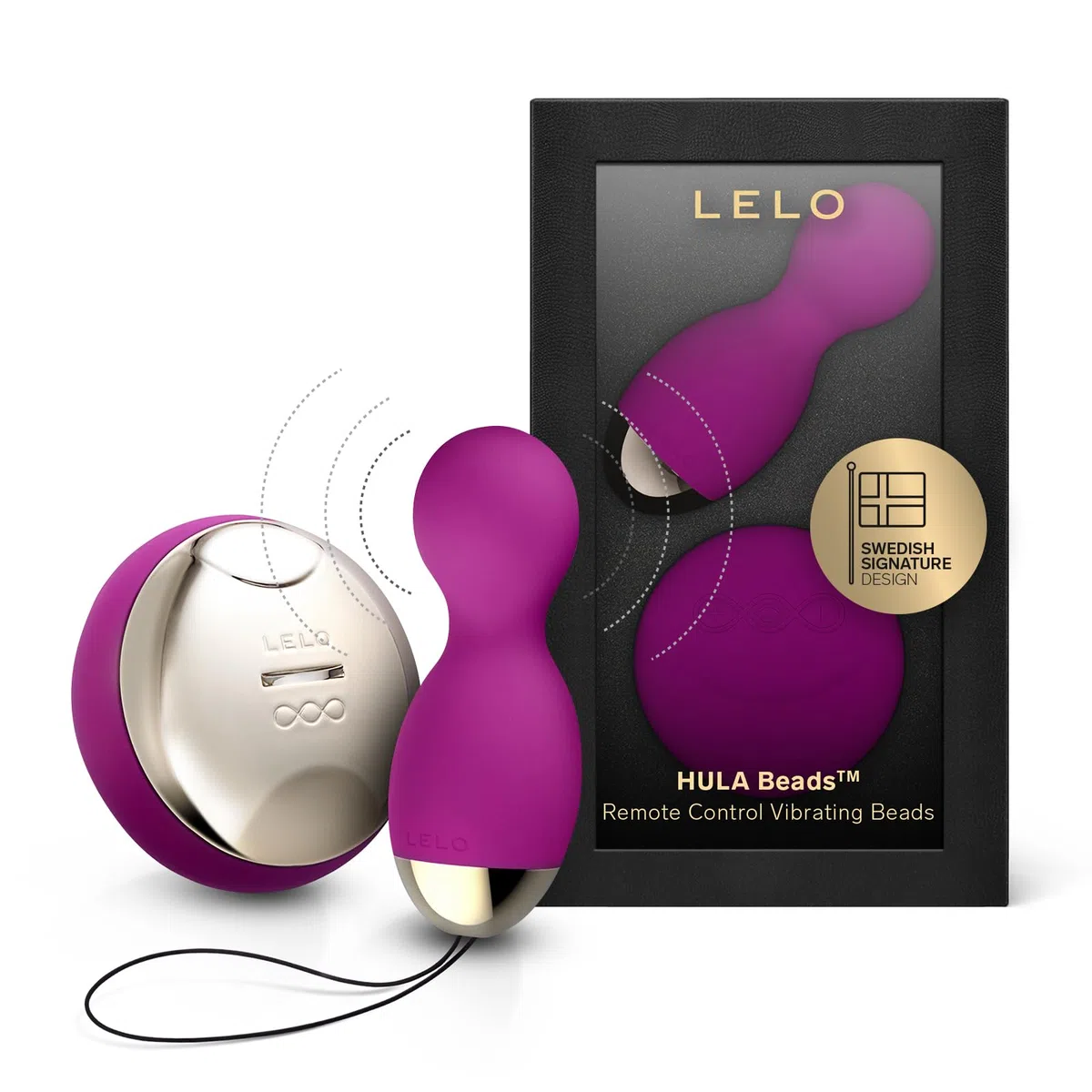 LELO HULA Beads - Palline Vaginali che ruotano e vibrano (Palline Cinesi per donne) - Dispositivo per Esercizi di Kegel (Garanzia di 2 anno) - Ovetto vibrante con Telecomando, Deep Rose