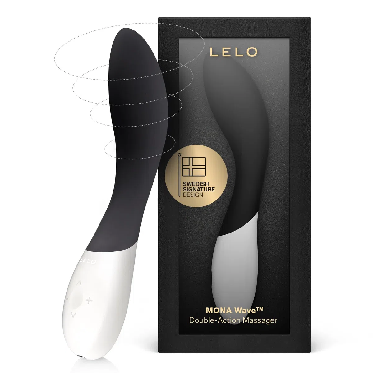 LELO MONA Wave Vibratore per Donna con Tecnologia WaveMotion e 12 Modalità di Vibrazione, Vibratori, Vibratori Donna con Movimento Wave, Nero (Black)