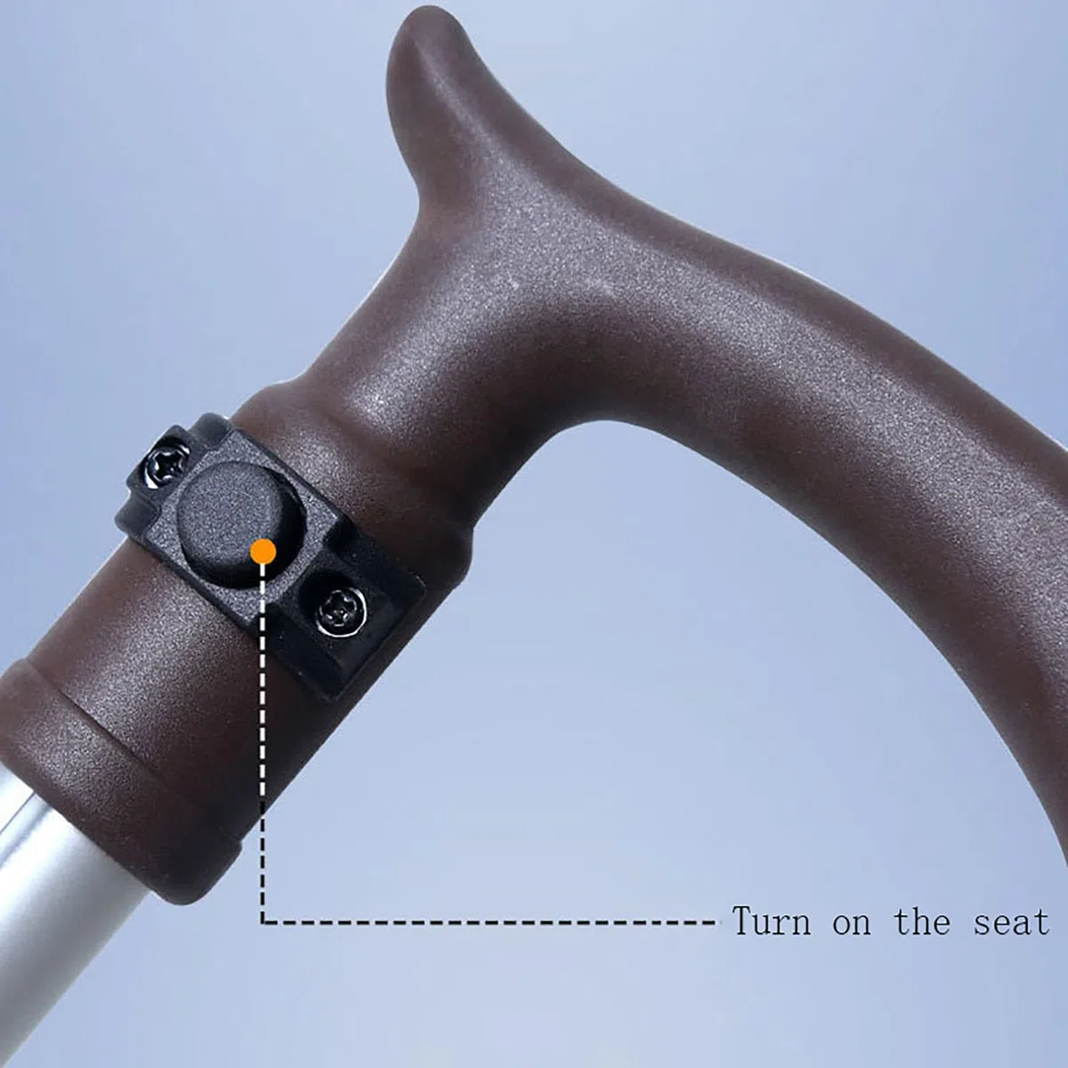 Generico Bastone da Passeggio Pieghevole con Sedile, Sedia Portatile con Bastone da Passeggio in Lega di Alluminio, Sgabello treppiede Leggero con Funzione di sblocco automaticoBlack,S