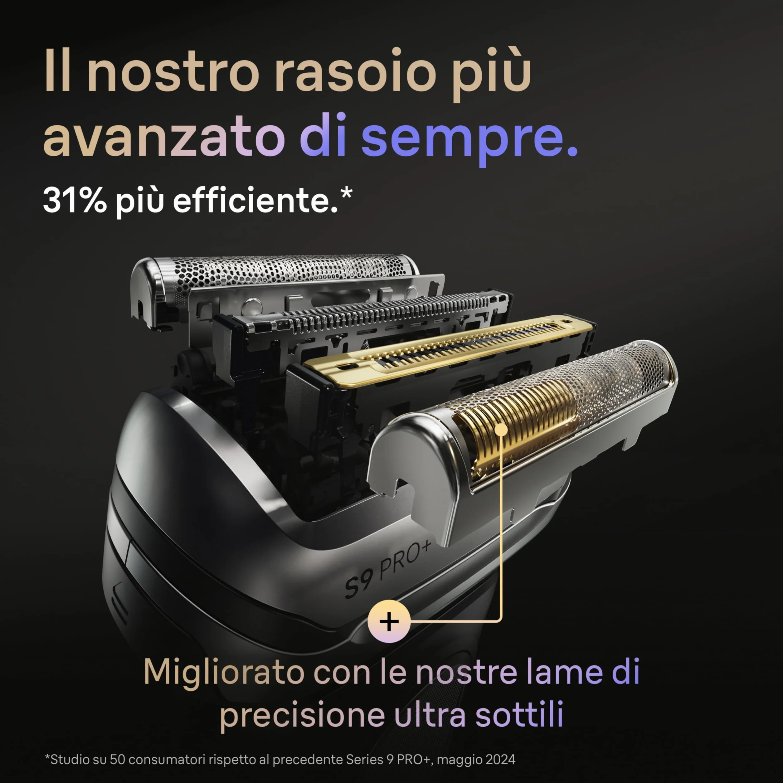 Braun Serie 9 Pro+ 96m Testina di Ricambio Originale per Rasoio Elettrico Barba