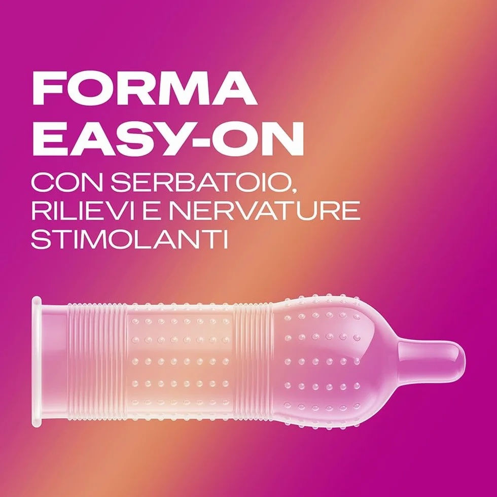 Durex Pleasuremax Preservativi con Rilievi e Nervature 100 Profilattici