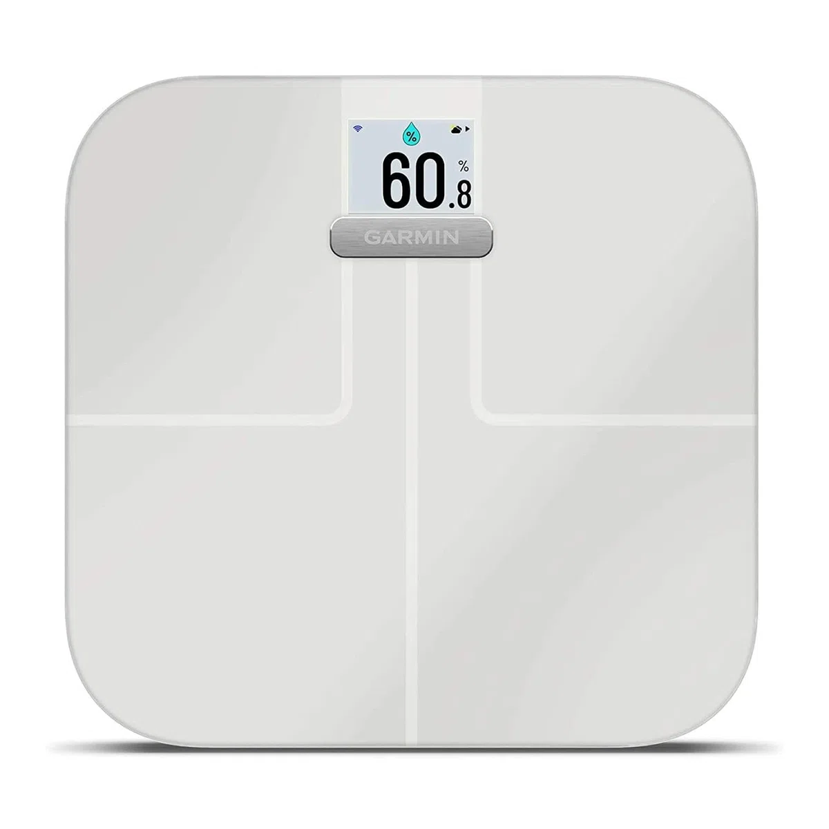 Garmin Index S2 White Bilancia Impedenziometrica, con Schermo a Calori, fino a 16 Utenti, Bluetooth e Wi-Fi, Bianco