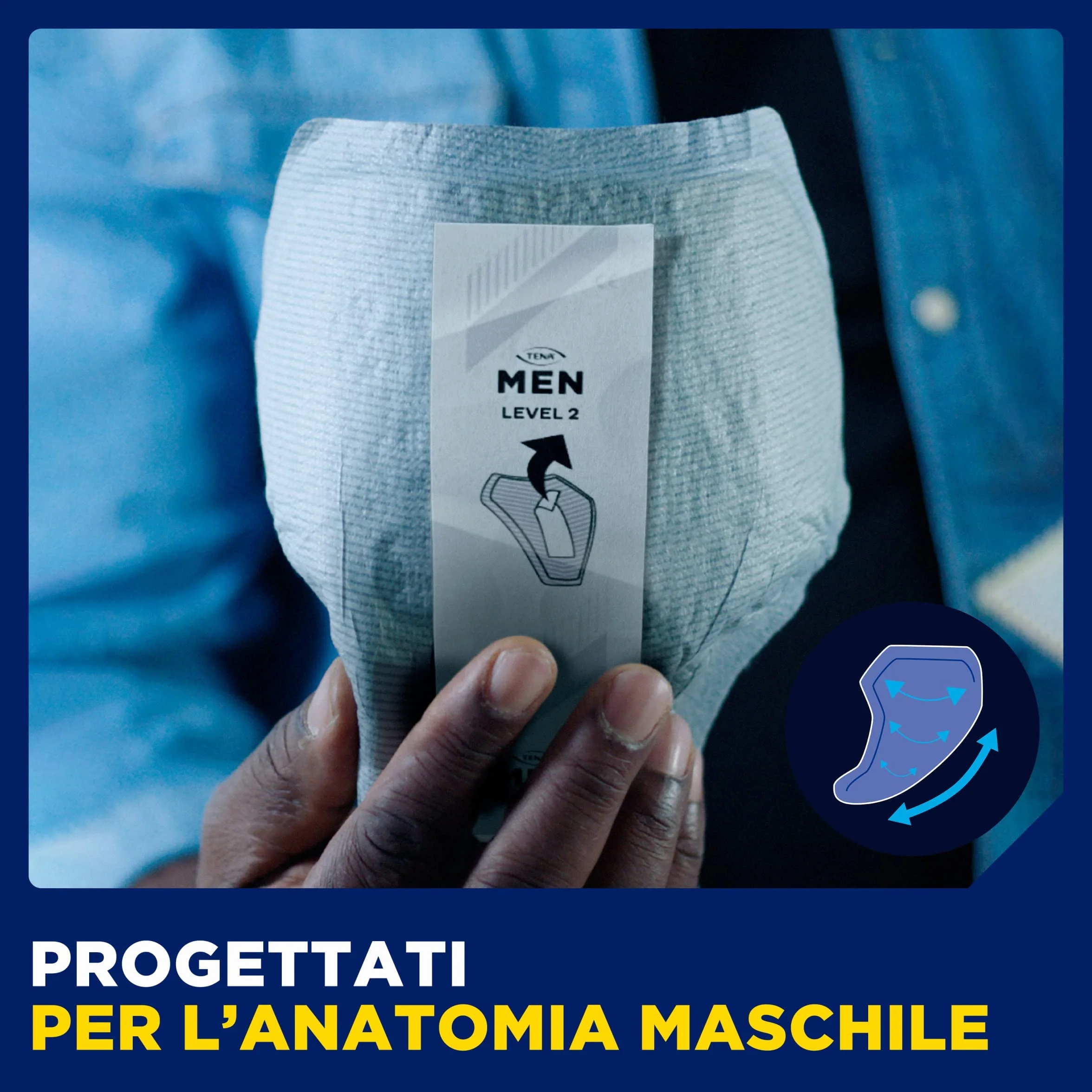 TENA MEN livello di protezione 2 Pacco Scorta Mensile 60 protezioni assorbenti per perdite urinarie maschili