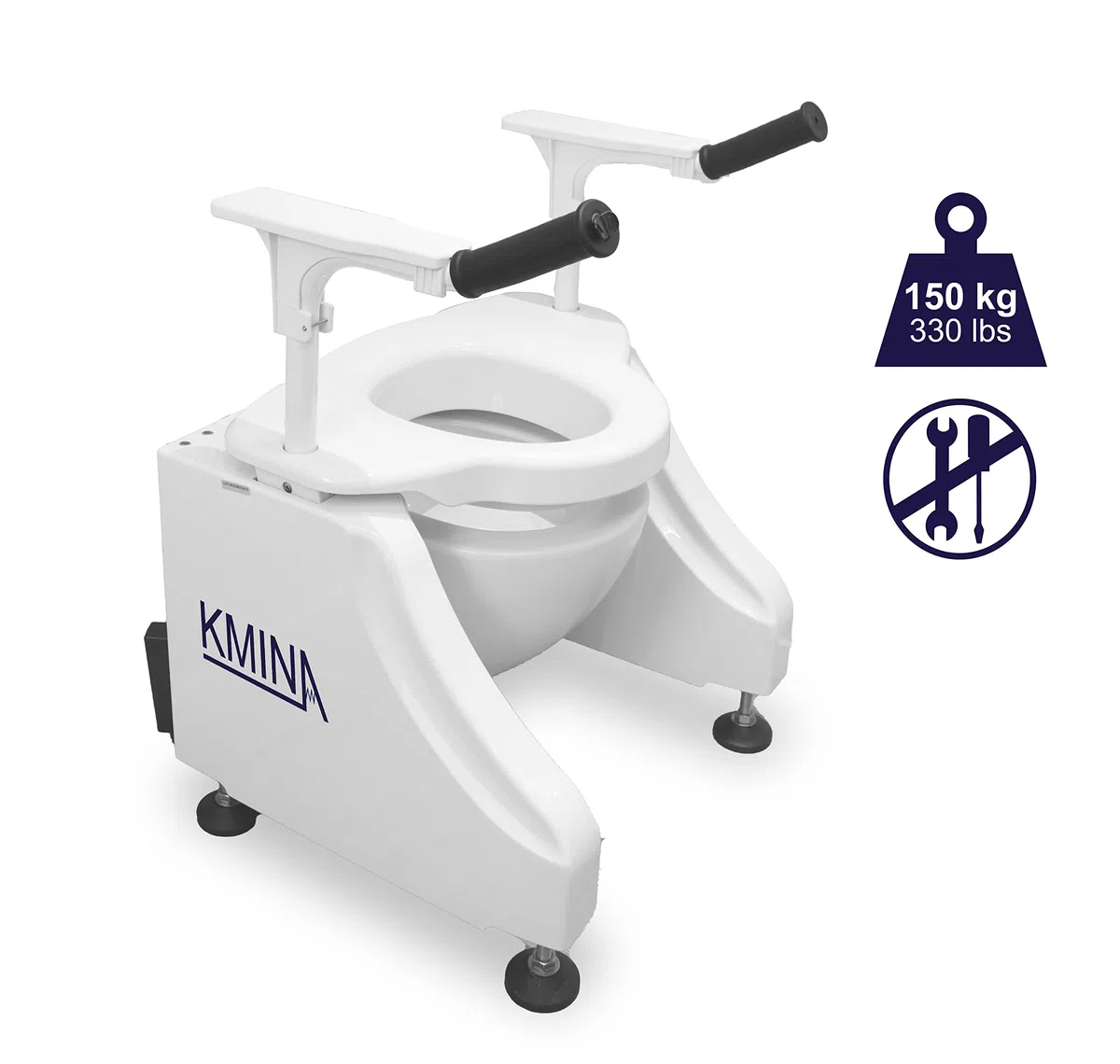 KMINA Rialzo WC per Anziani Elettrico Inclinabile, Alzawater con Coperchio, Supporto Water Bagno Disabili - Modello PRO