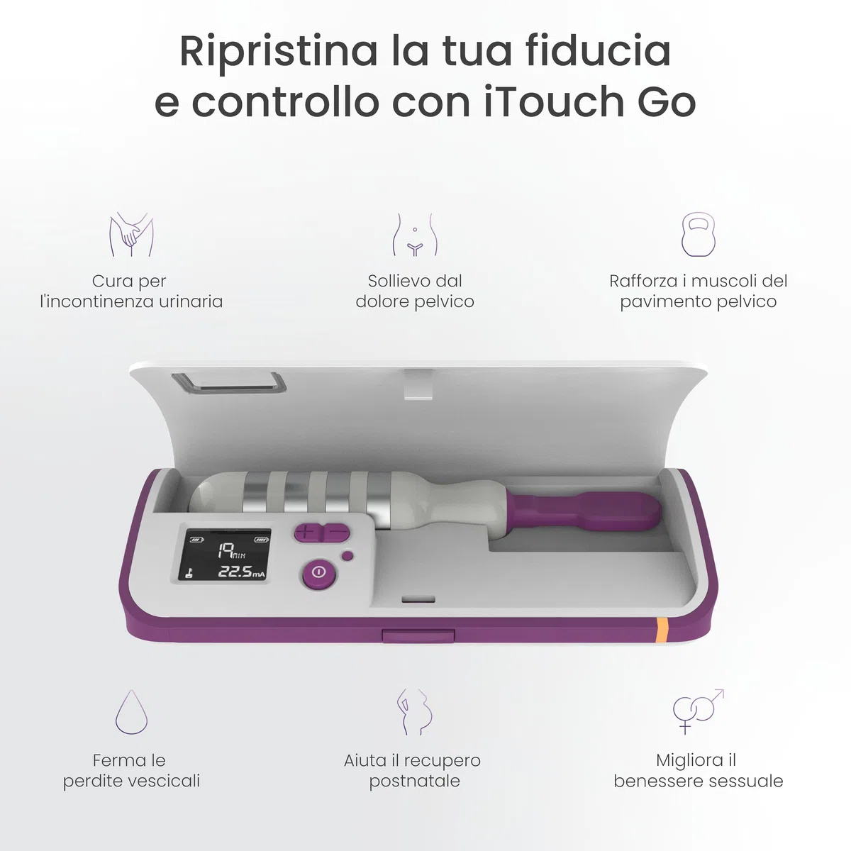 TensCare iTouch Go – Stimolatore Perineale Wireless | Dispositivo Kegel per Donne, EMS Clinicamente Testato per il Controllo della Vescica, Trattamento dell’Incontinenza e Recupero Post-Parto