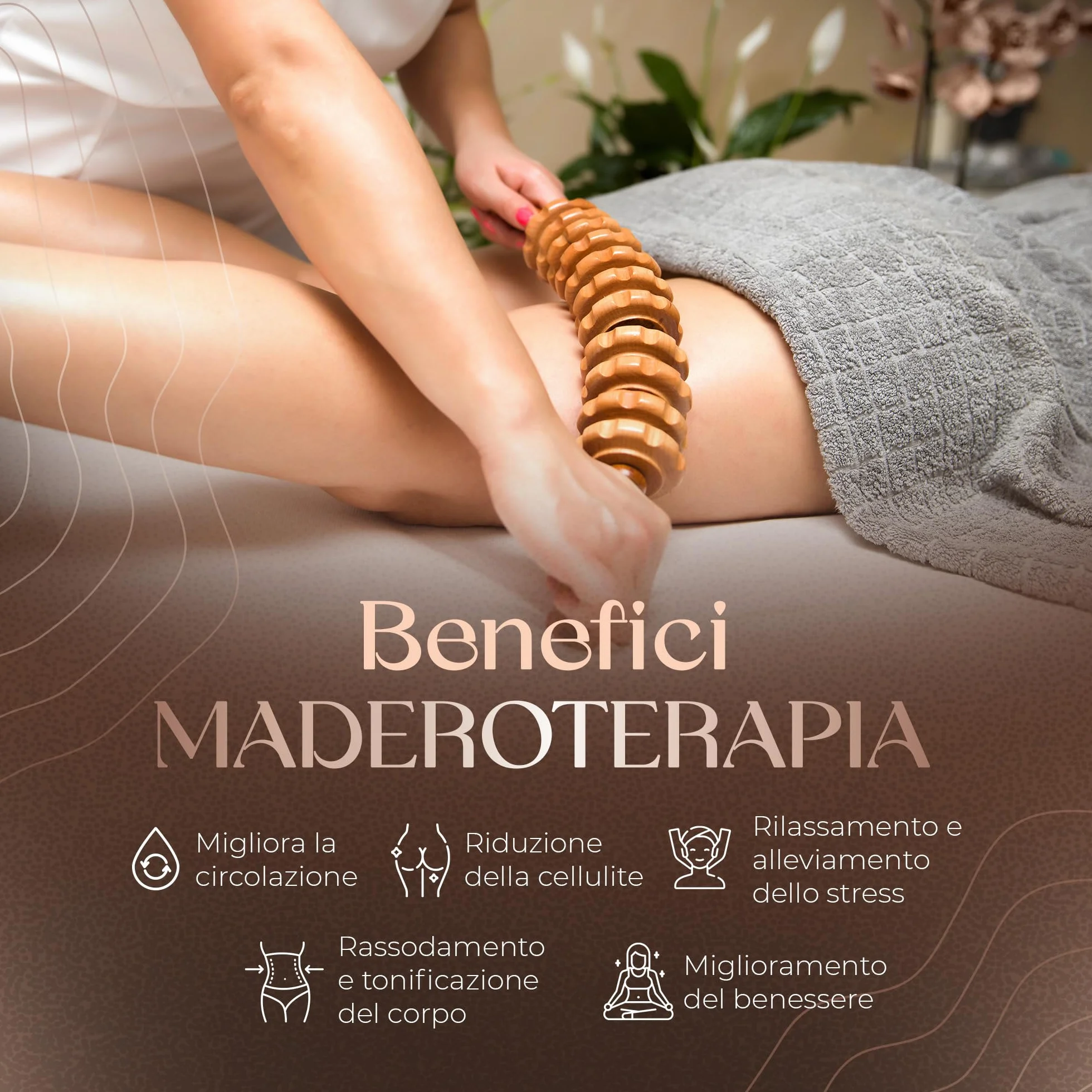 Ezero Maderoterapia Kit Legno 10 Pezzi con Bolsa e Manuale - Maderoterapia Rullo con Guasha Massaggio Corpo e Rullo Massaggio Cellulite - Massaggiatore Anticellulite - Massaggiatore Cellulite