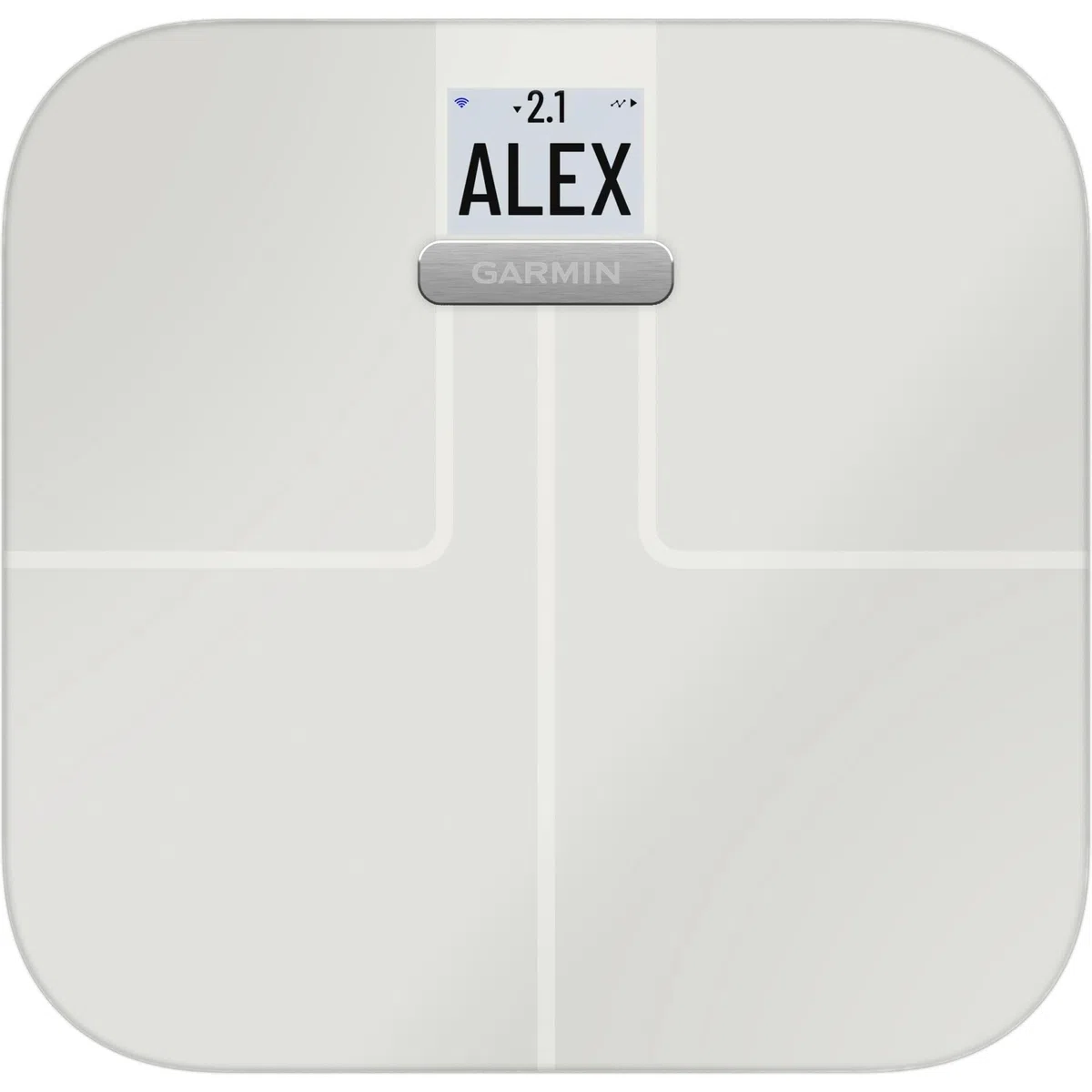 Garmin Index S2 White Bilancia Impedenziometrica, con Schermo a Calori, fino a 16 Utenti, Bluetooth e Wi-Fi, Bianco
