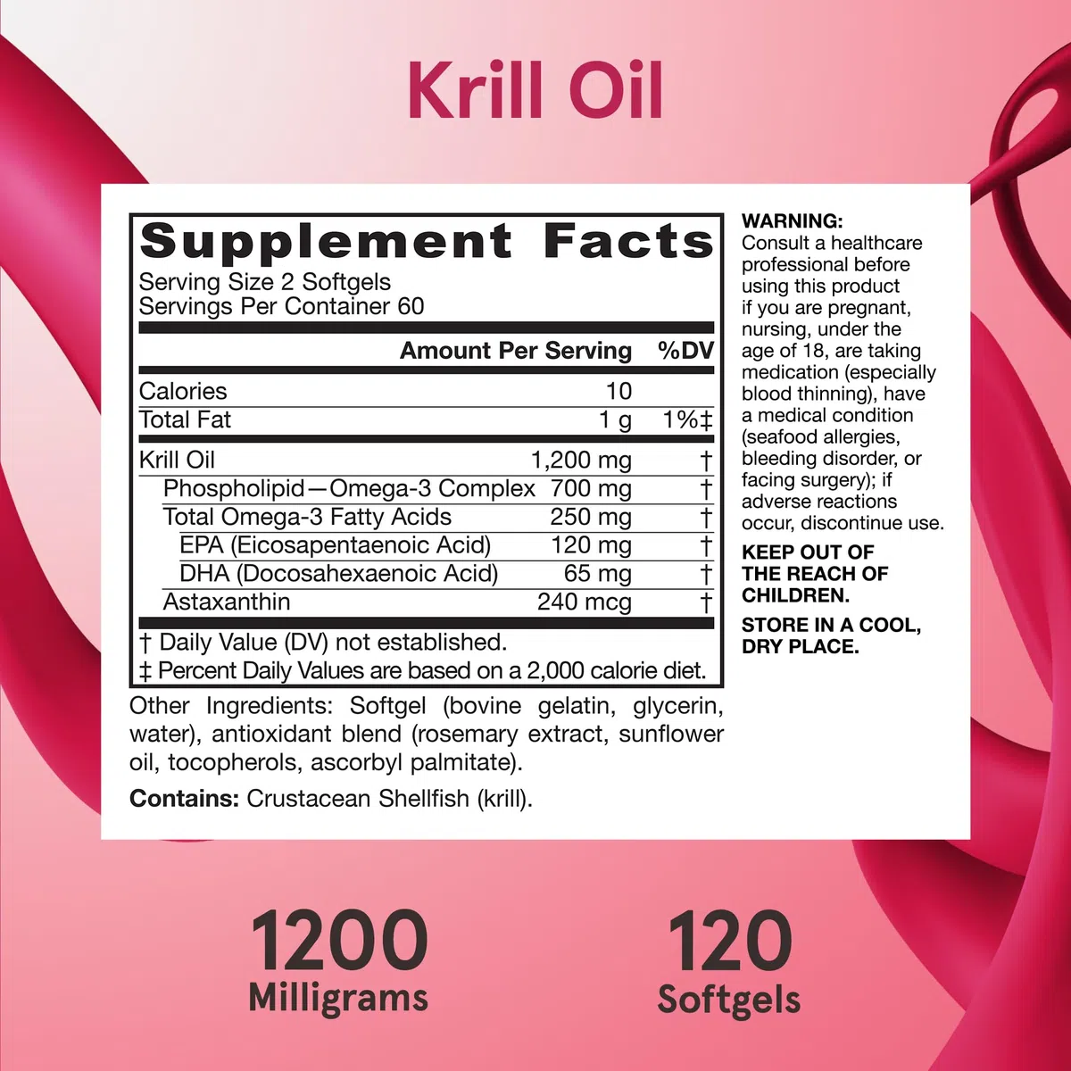 Jarrow Formulas Krill Oil - 120 softgels