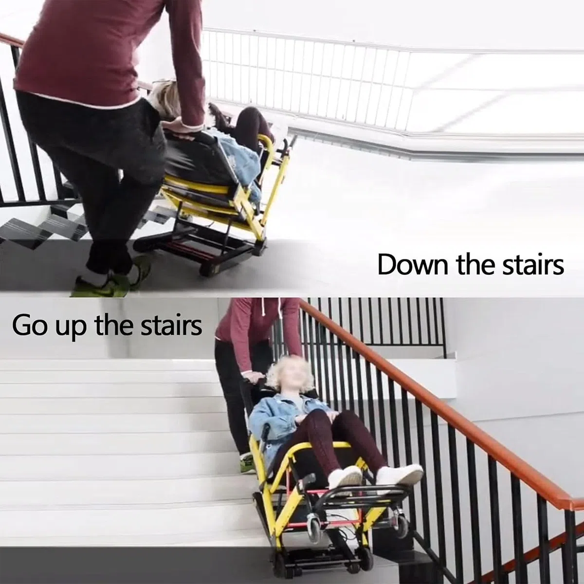 Montascale Elettrici Sedia A Rotelle Elettrica Portatile per Anziani Sedia A Rotelle Saliscale Assistenza alla Deambulazione per Anziani Disabili può Salire E Scendere Le Scale