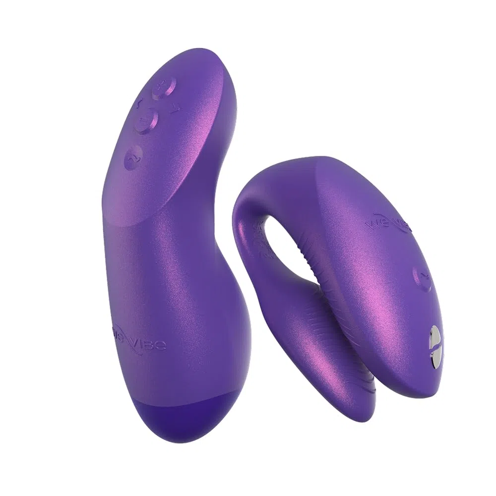 We-Vibe Chorus Pro Vibratore per Coppie con App e Telecomando | Giocattolo Erotico per Coppie in Silicone con 10 Livelli di Intensità | Stimolatore Clitoride & Punto G per Lui e Lei | Viola