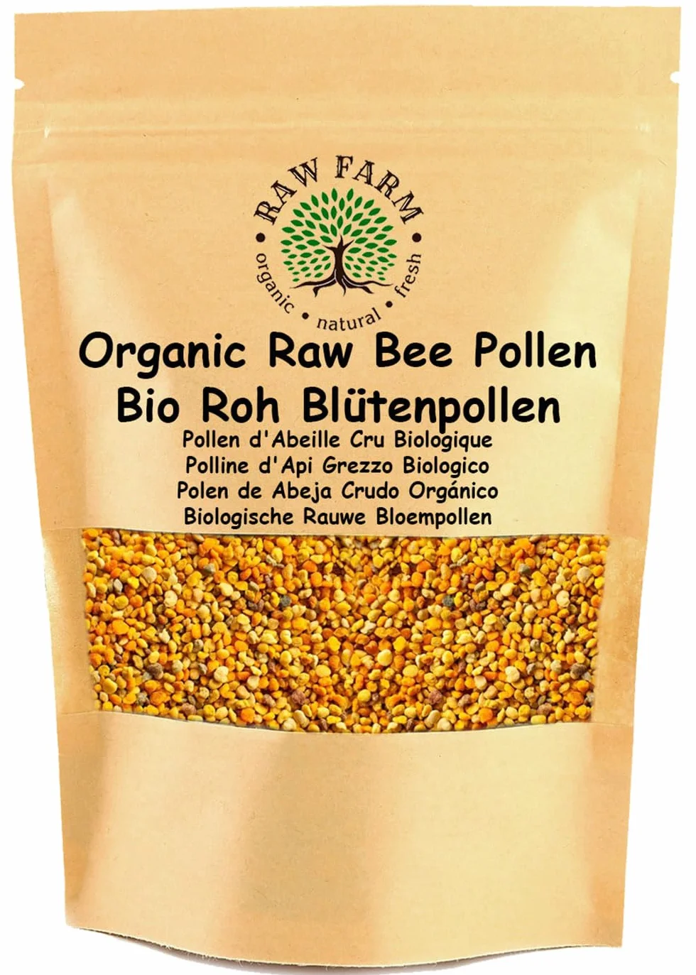 Granulato di polline di fiori biologico crudo 1kg – 100% naturale, ricco di vitamine e minerali