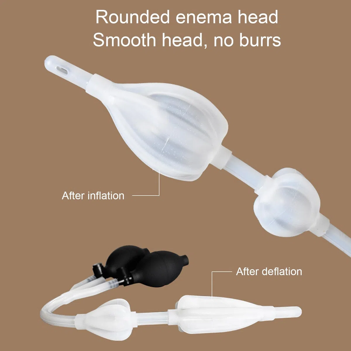 Silicone Enema Douche Bulb Doppie Aperture Laterali Sistema di Lavaggio Elastico a Doppia Lampadina Gonfiabile per Assistenza Sanitaria