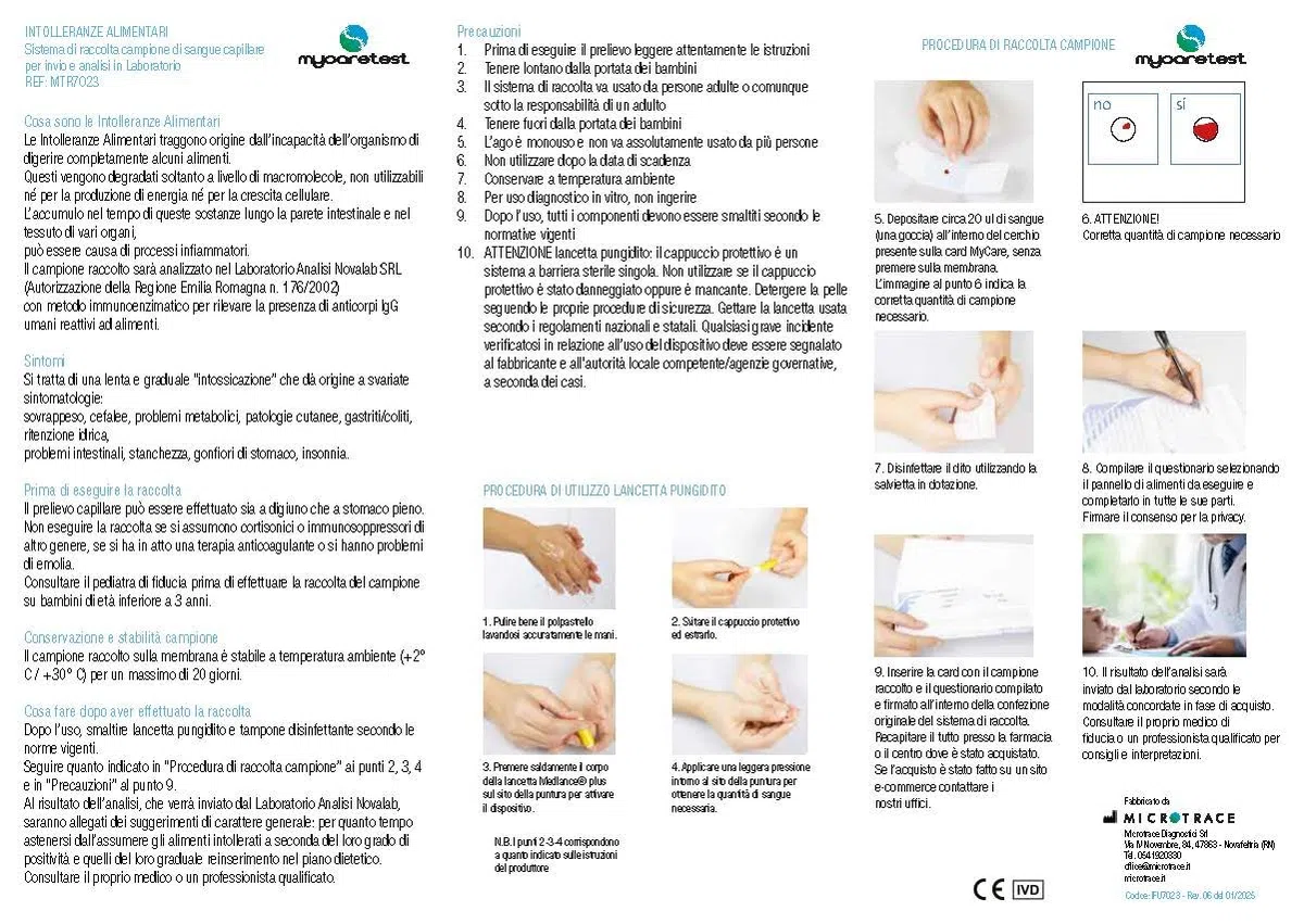Test Intolleranza al Nichel+20 Additivi Alimentari