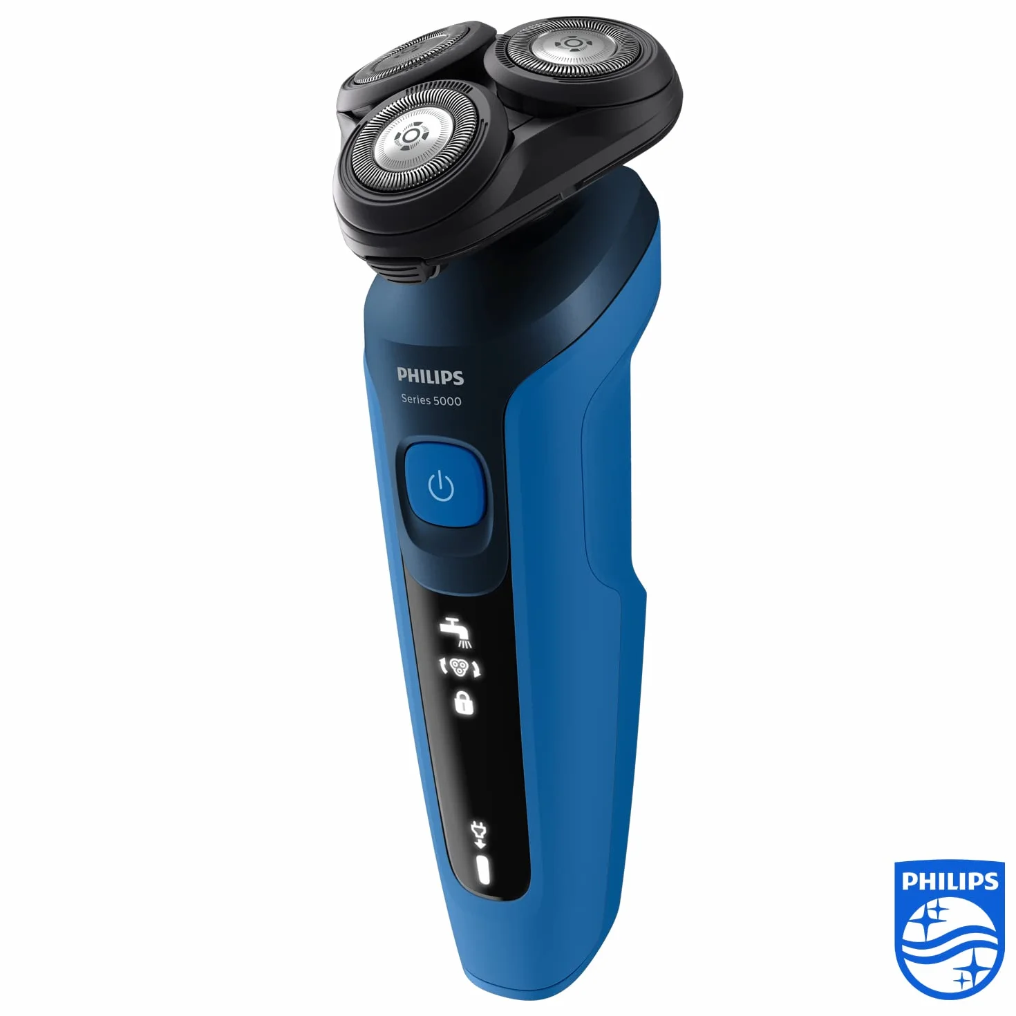 Philips S5466/18 Rasoio Elettrico Serie 5000 Pelle Bagnata e Asciutta Lame Auto-Affilanti ComfortTech Testine a 360° Display LED
