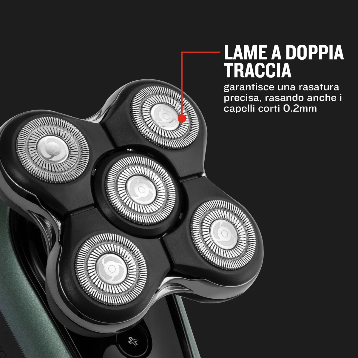 Remington Rasoio Testa Calva Uomo - Funzione Turbo Boost, Ottima velocità e Precisione - Rasoio a Testine Rotanti al litio, 5 testine di rasatura, Raccolta peli, Rifinitore, impermeabile, XR1600