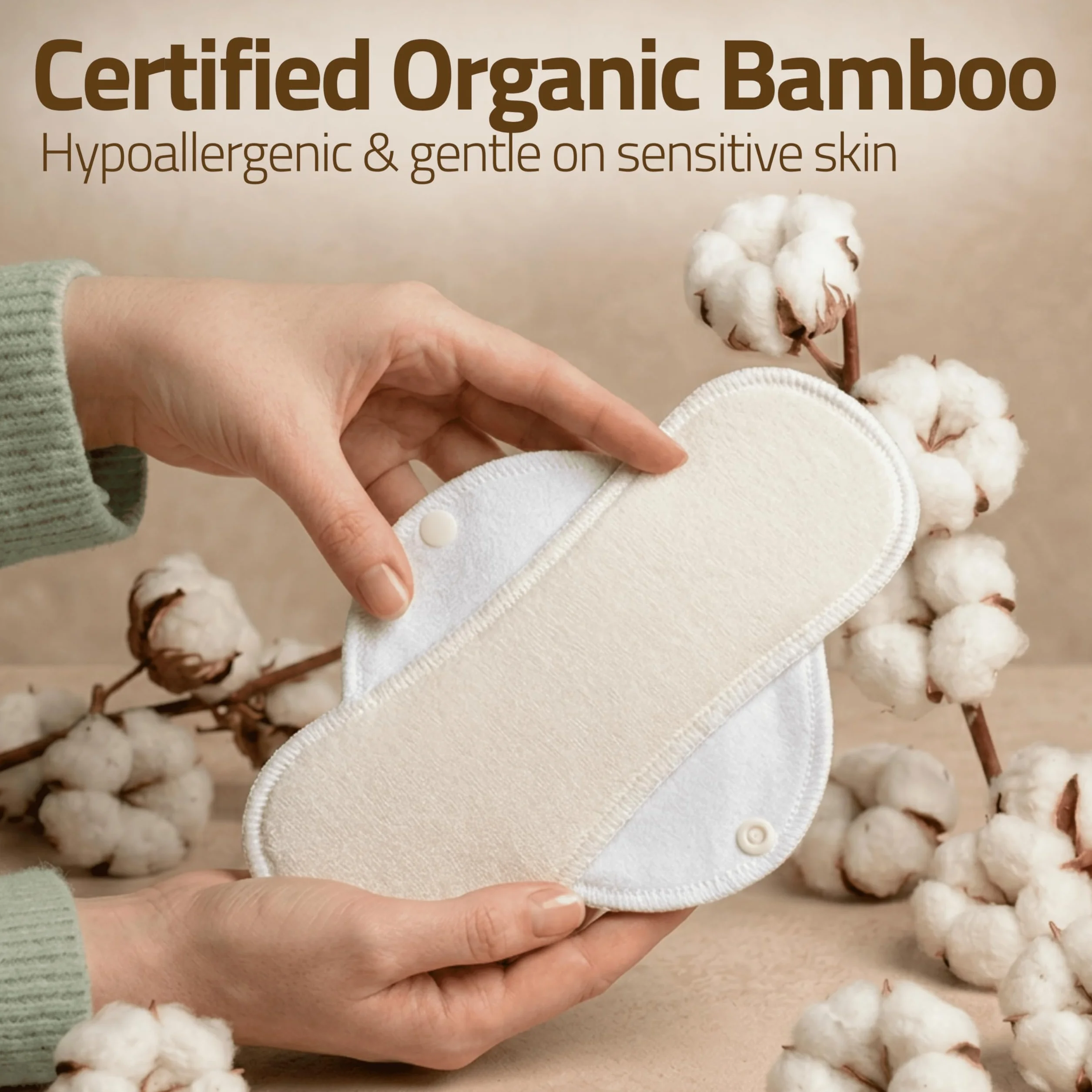 Salvaslip Lavabili Bambù ORGANICO 7 Pezzi Donna MADE IN EU Assorbenti Lavabili Riutilizzabili