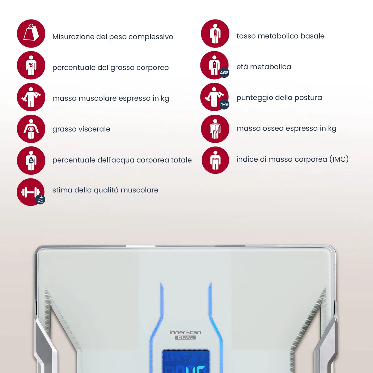 TANITA RD-953 Bianco, Premium Designer, Analizzatore di composizione corporea, Connessione Bluetooth My TANITA Healthcare App