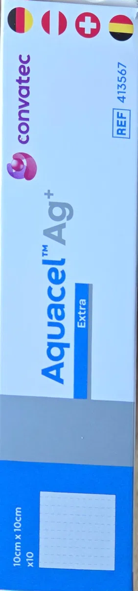 ConvaTec (Germany) GmbH AQUACEL Ag + Extra 10 x 10 cm impacchi 10 St