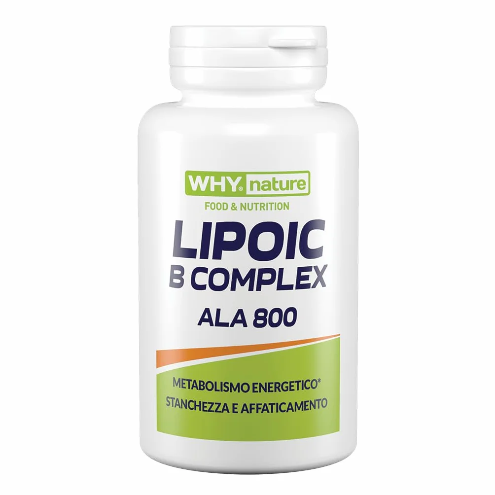 WHY NATURE LIPOIC COMPLEX Acido Alfa Lipoico 800 mg Alto Dosaggio Integratore Alimentare 90 Compresse