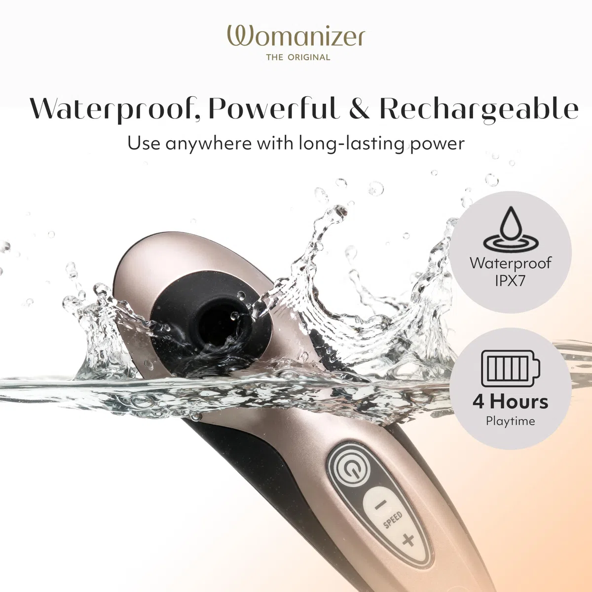 Womanizer Pro40 Succhia Clitoride per Donna | Succhiatore Clitorideo con 6 Intensità | Stimolatore Vibratore Impermeabile | Sex Toy Ricaricabile Coppie | Oro Rosa