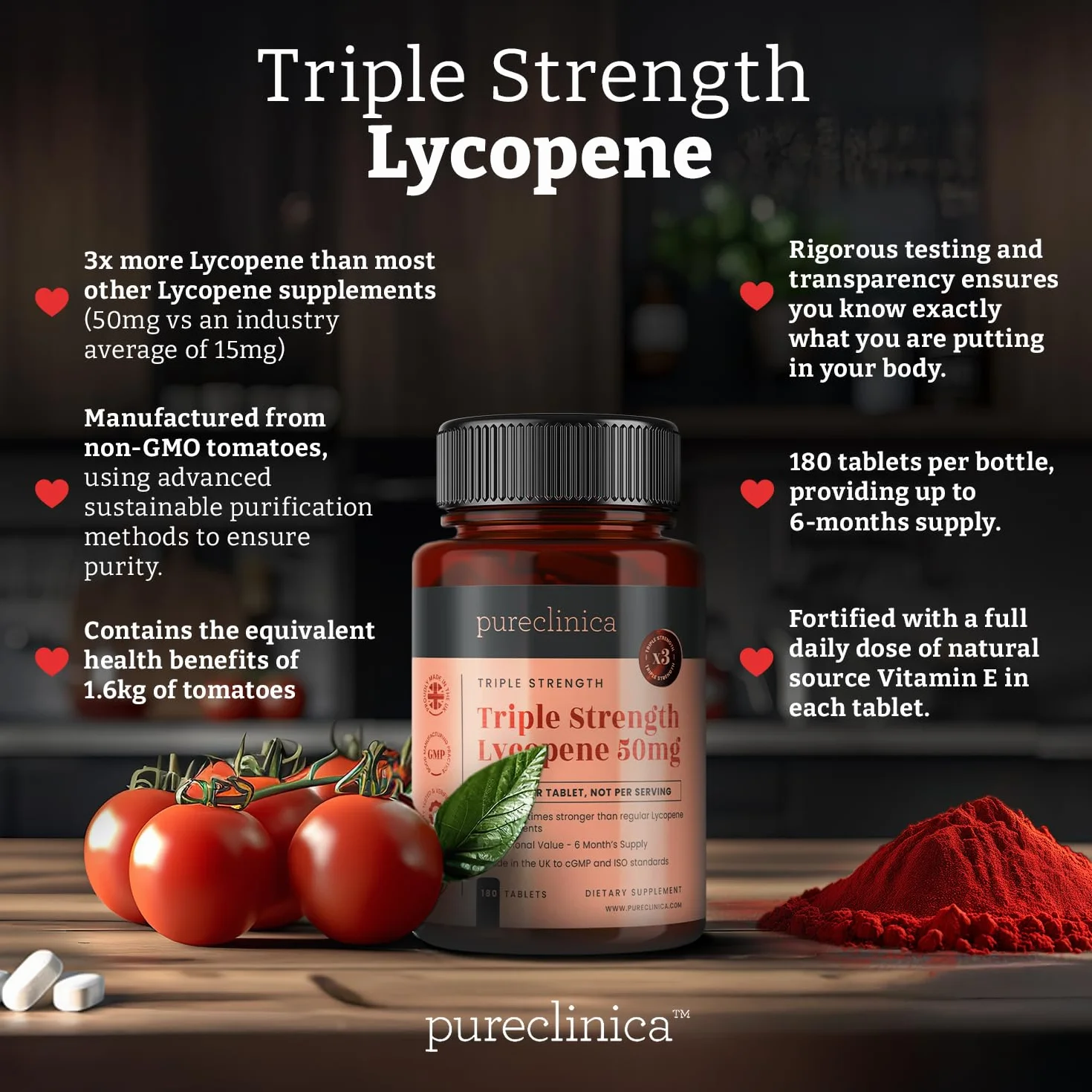 Licopene 50 mg 180 compresse integratore antiossidante