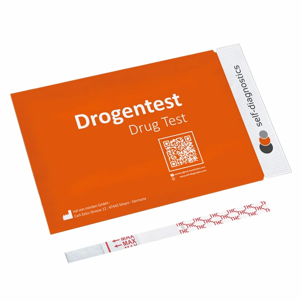 self-diagnostics Test antidroga urine Cannabis (THC) - Marijuana - Hashish - Cut-Off: 25 ng/ml - 10 strisce reattive - Rilevamento della droga - Test ad immersione - Test droga urine - Test THC - Test rapido su urina in 5 minuti