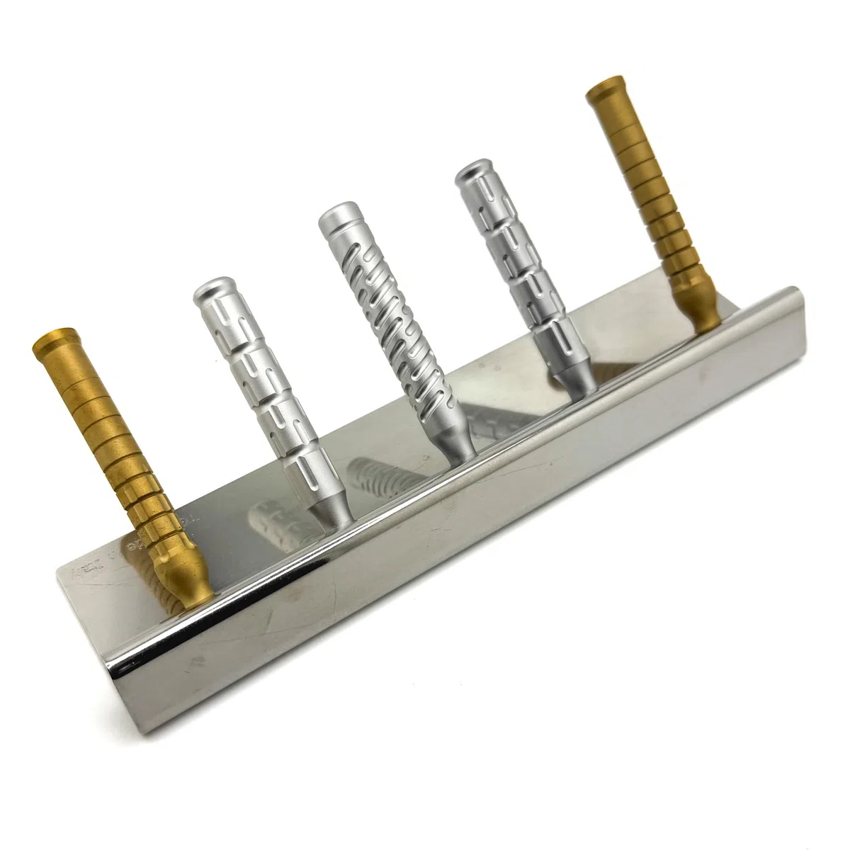 The Goodfellas' Smile Base per Rasoio di Sicurezza (5 Posti) - Acciaio Inox 304, Design Elegante e Funzionale, Supporto Robusto e Antiscivolo, Made in Italy