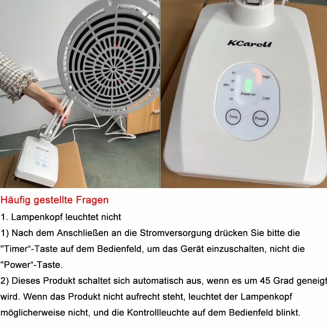 Lampada riscaldante a luce rossa 300W infrarossi con timer regolabile TDP per schiena spalle ginocchia collo