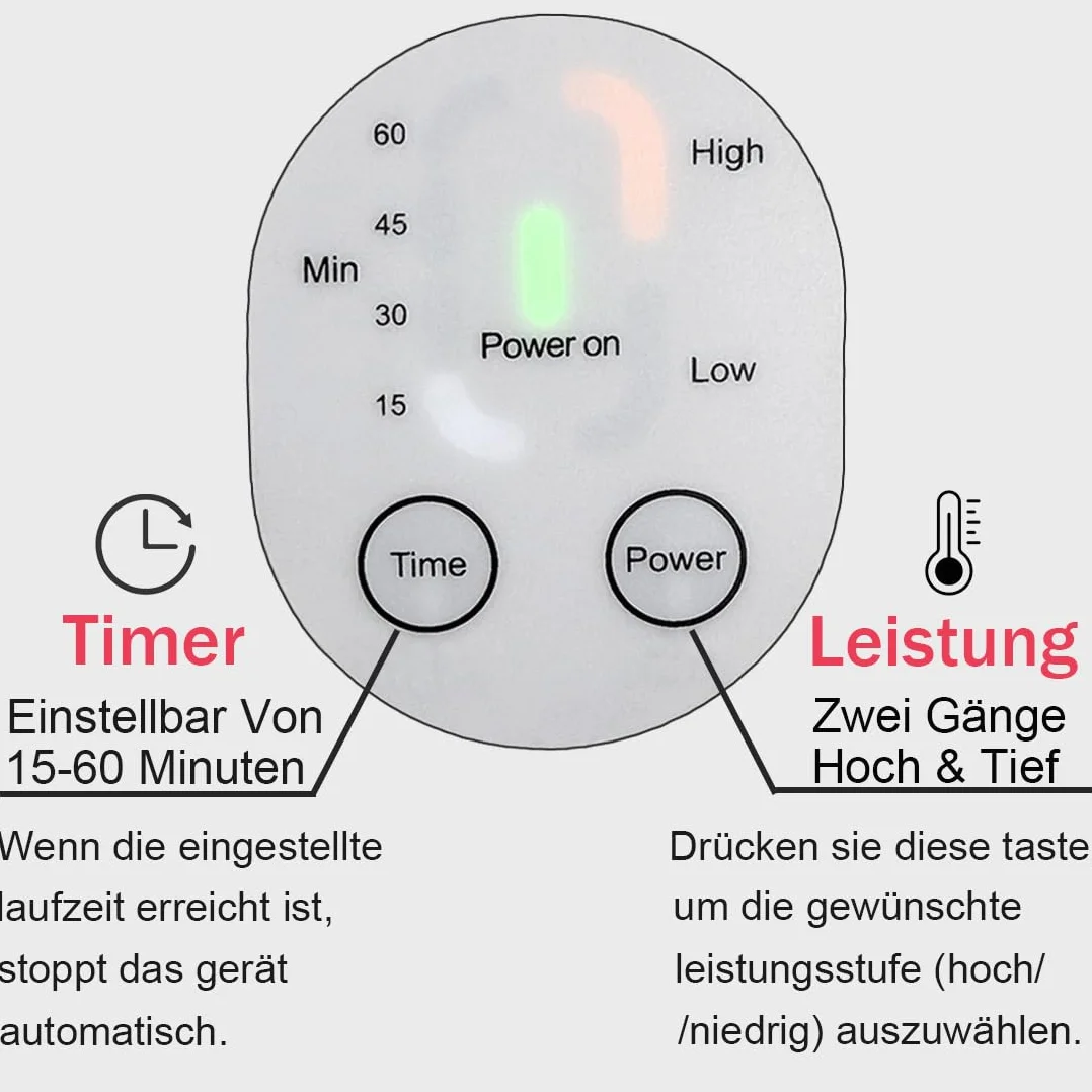 Lampada riscaldante a luce rossa 300W infrarossi con timer regolabile TDP per schiena spalle ginocchia collo