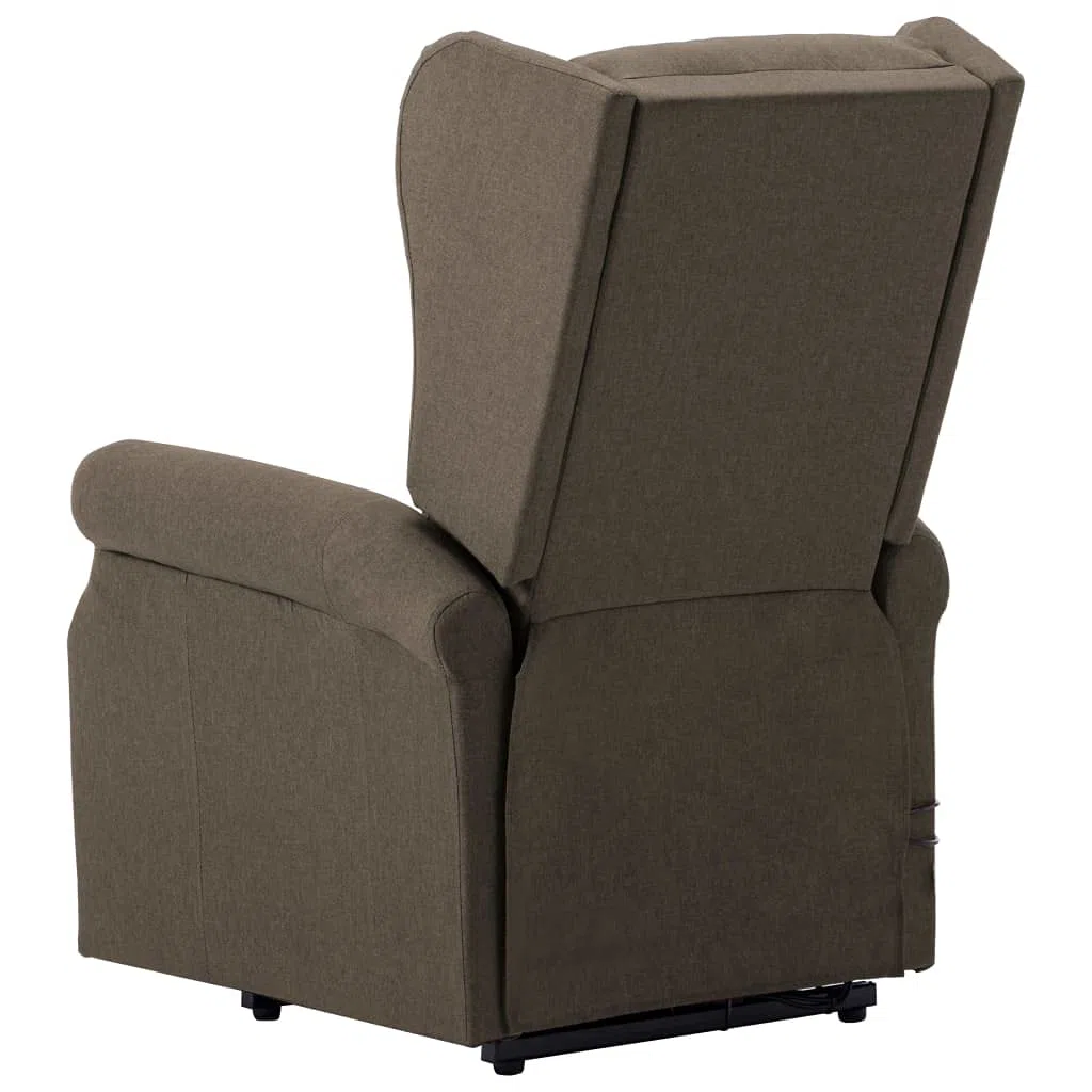 vidaXL Poltrona Massaggiante Alzapersona Poltroncina per Massaggi Divano Singolo Massaggiatore Sedia TV Arredamento Grigio Talpa in Tessuto