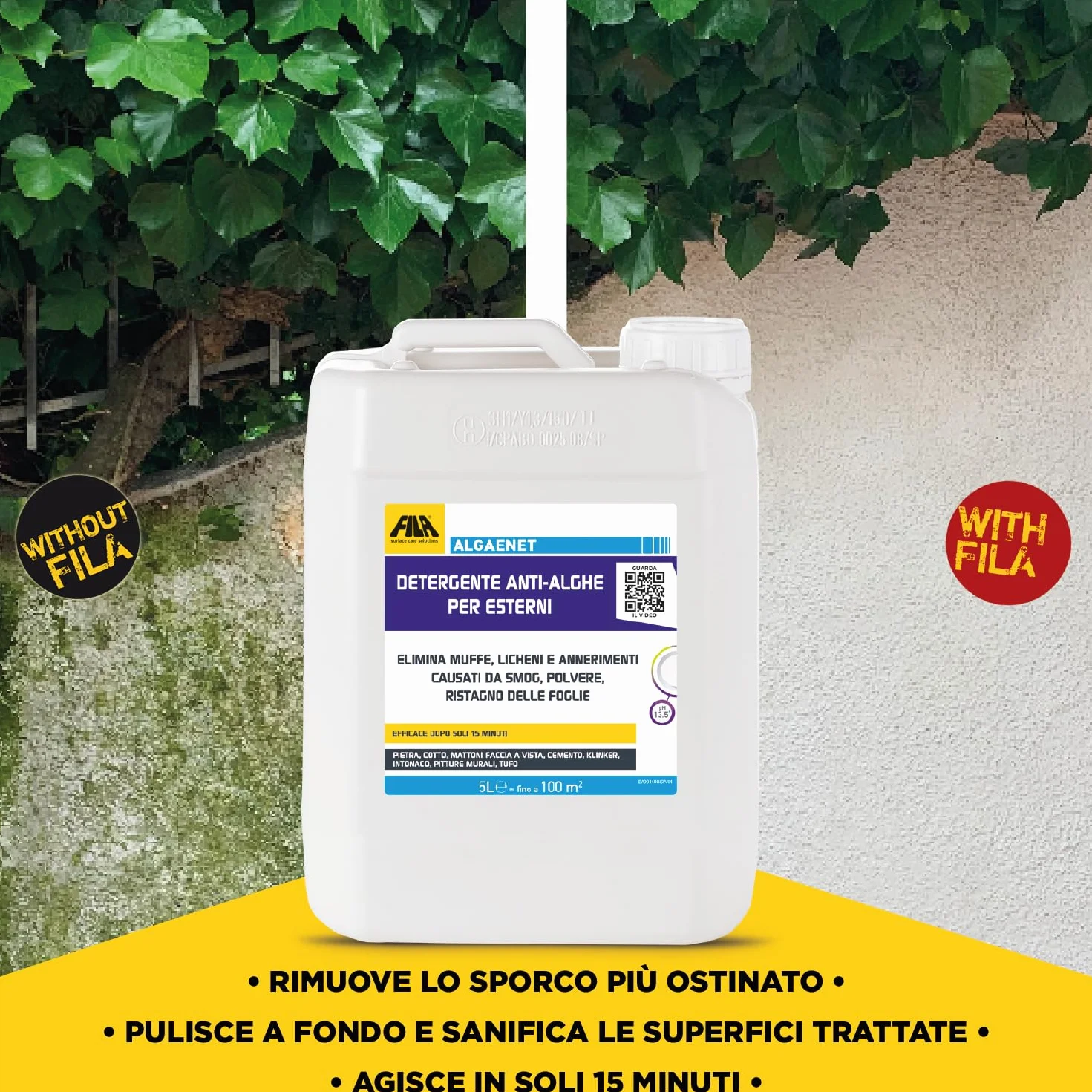 FILA Surface Care Solution ALGAENET Detergente Anti-Alghe 5 Litri