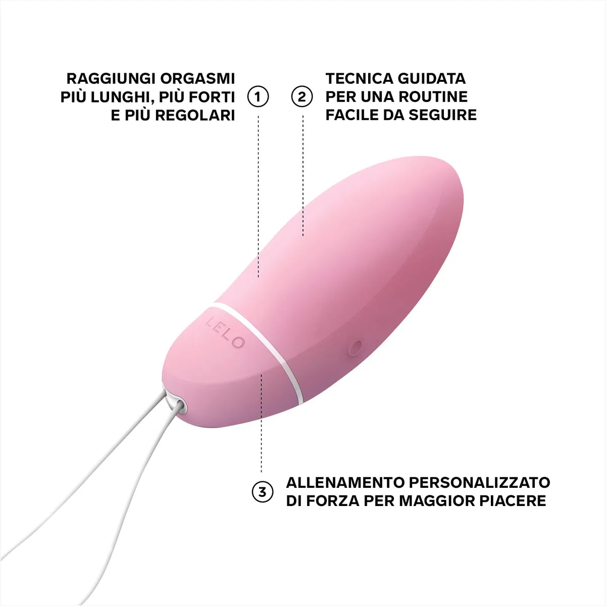LELO Smart Bead - Palline Vaginali Smart - Dispositivo per Esercizi di Kegel Personalizzati Grazie a Sensori Tattili – Palline di Kegel Donne, Rosa