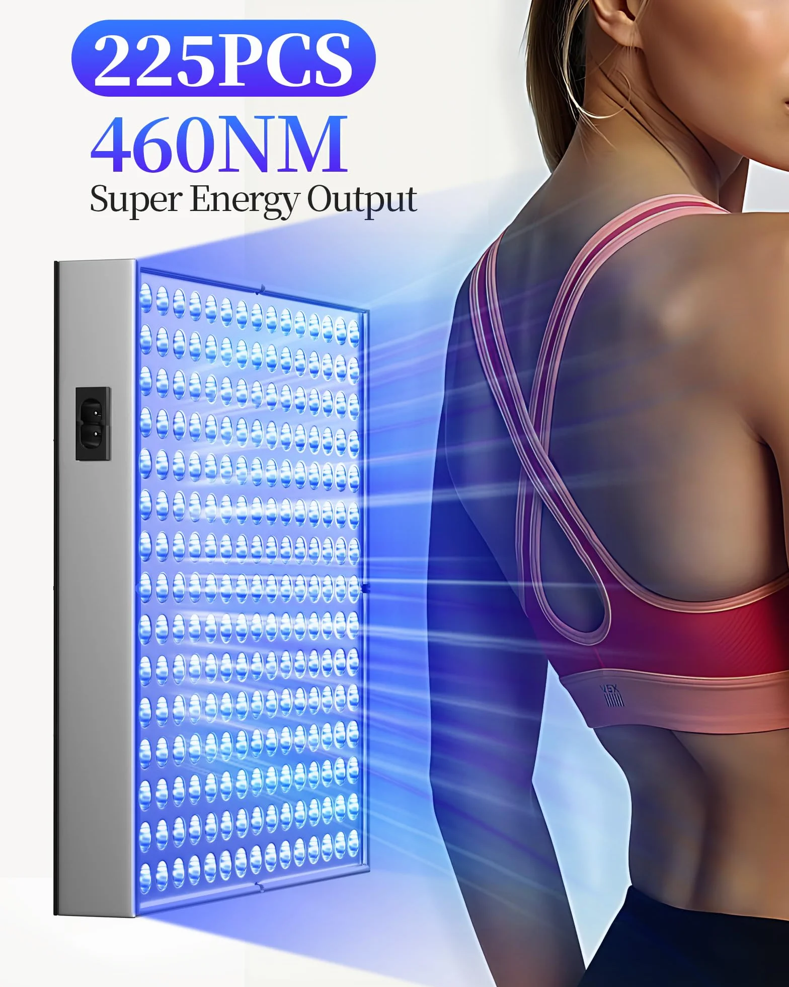 Solarium per la casa 460 NM lampada abbronzante portatile 225 LED 45 W supporto regolabile