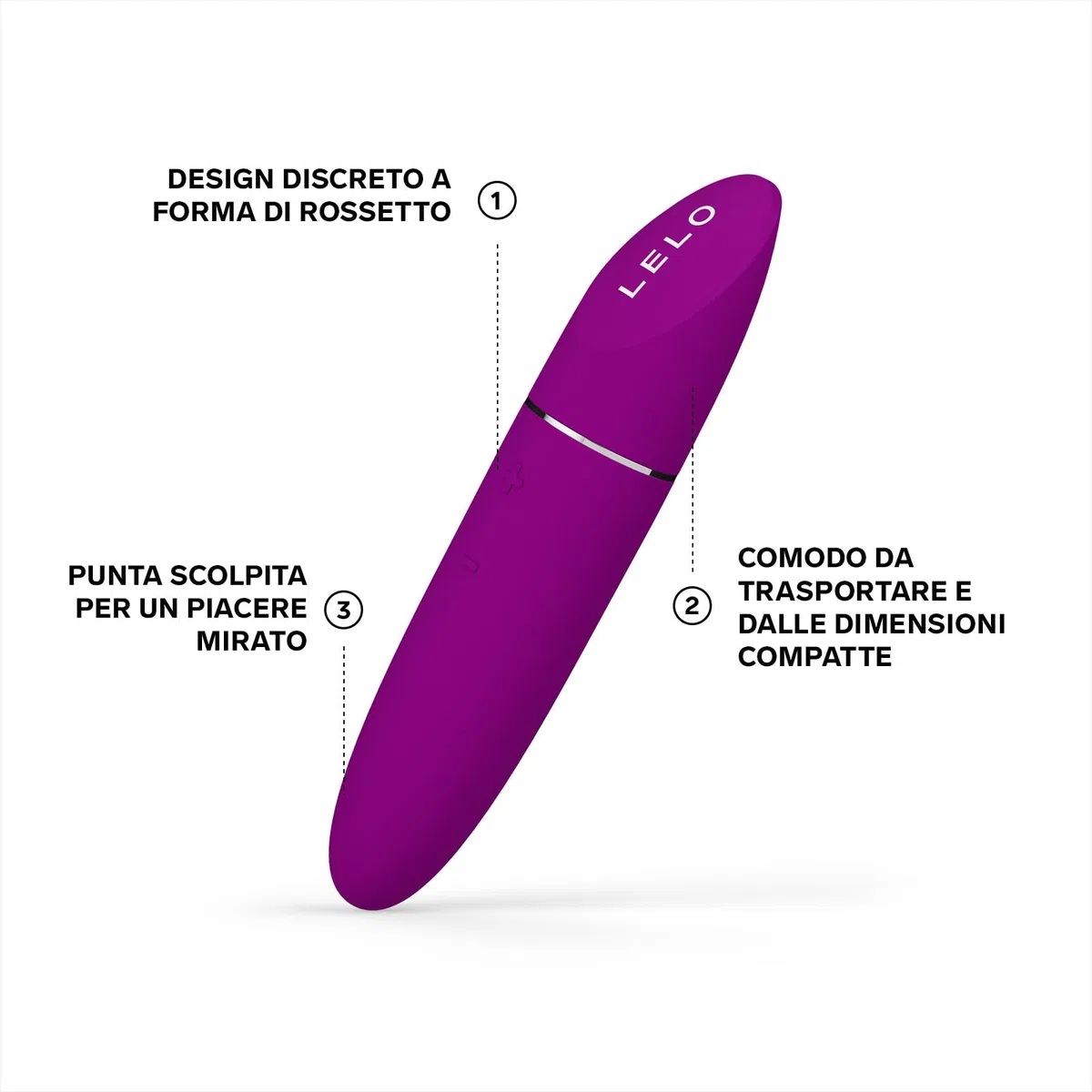LELO MIA 3 Massaggiatore Personale Femminile, Vibratore per Donna con 8 Modalità di Piacere e un Nuovo Design Compatto, Deep Rose