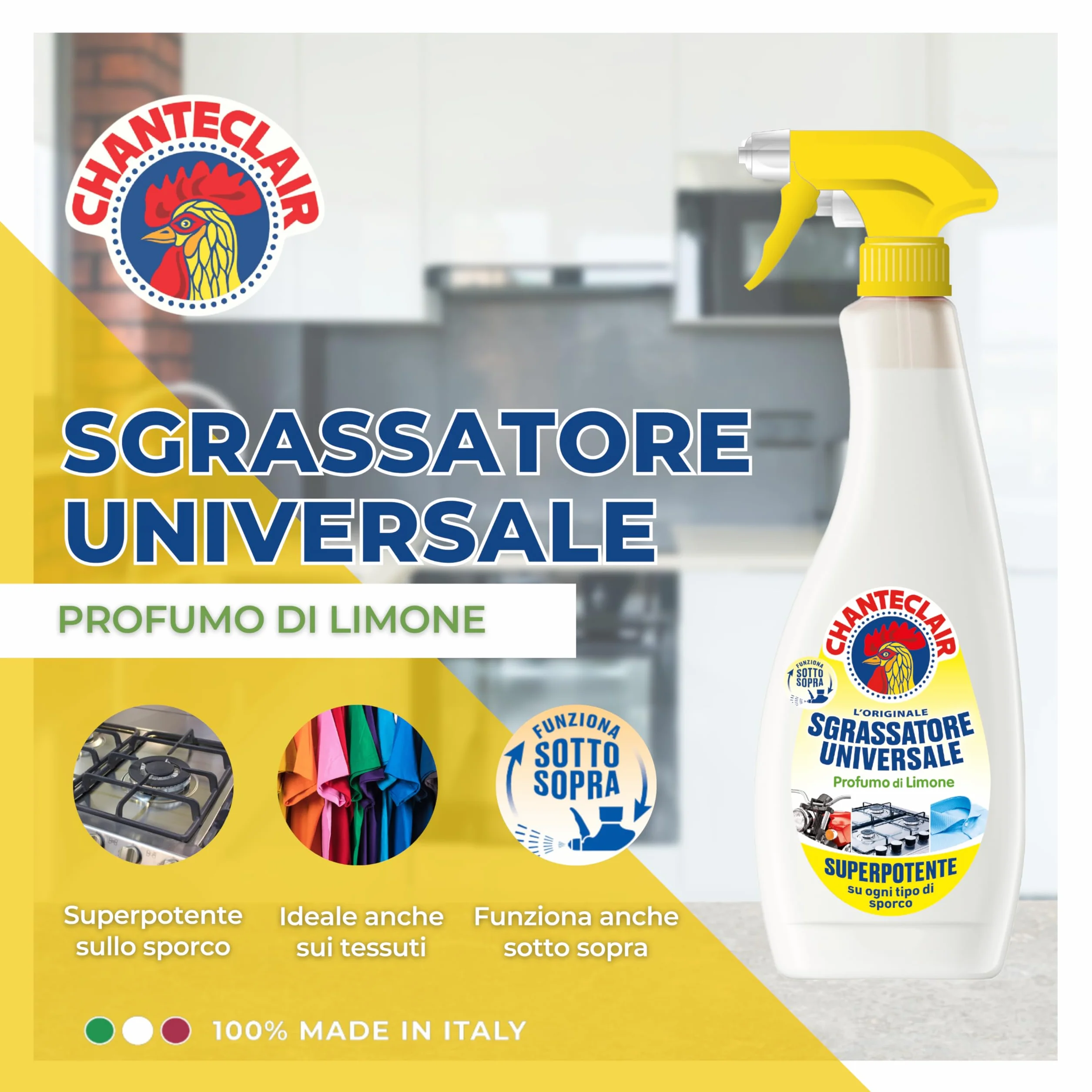 Chanteclair Sgrassatore Universale Ricarica 12x750 ml Profumo Limone