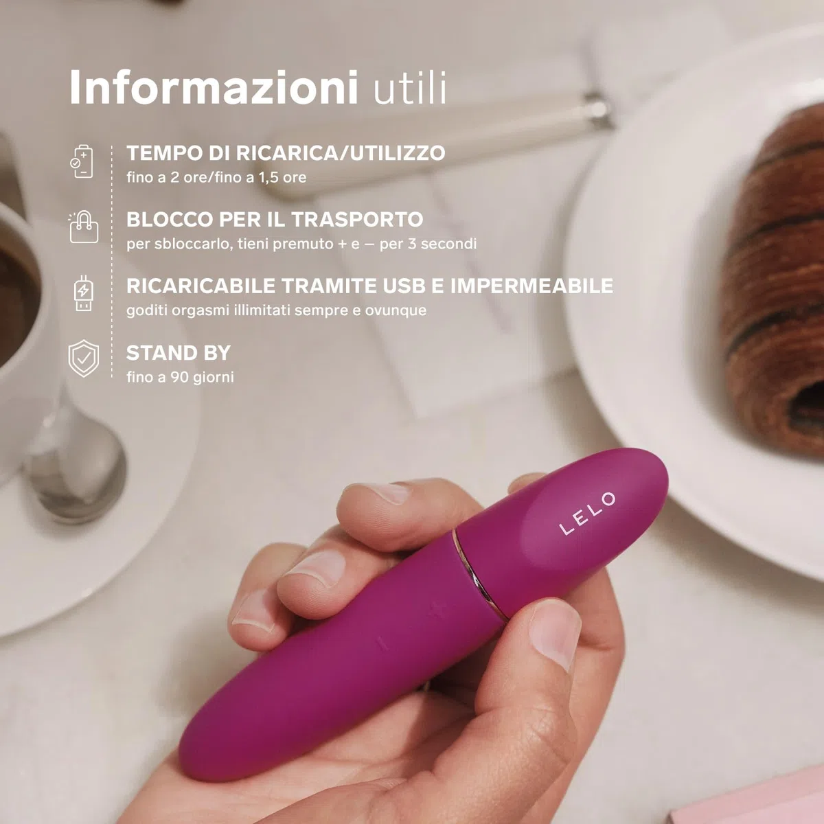 LELO MIA 3 Massaggiatore Personale Femminile, Vibratore per Donna con 8 Modalità di Piacere e un Nuovo Design Compatto, Deep Rose