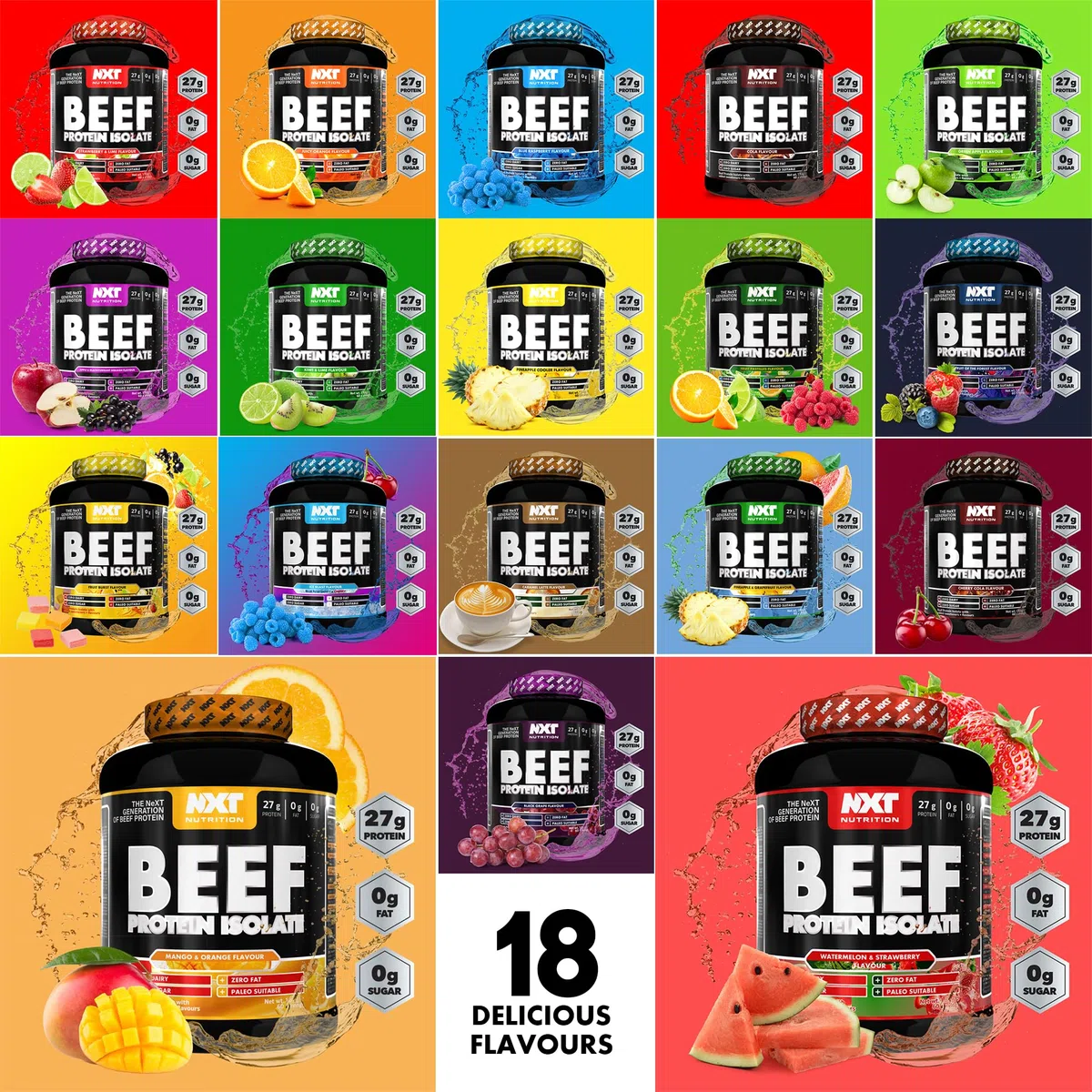 BEEF PROTEIN ISOLATE 1,8 kg (fruit Burst)