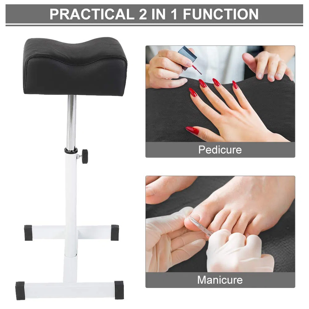 Poggiapiedi regolabile per pedicure, manicure, poggiapiedi morbido e robusto, per pedicure, salone, spa, tatuaggio, per riposare i piedi, per saloni di bellezza