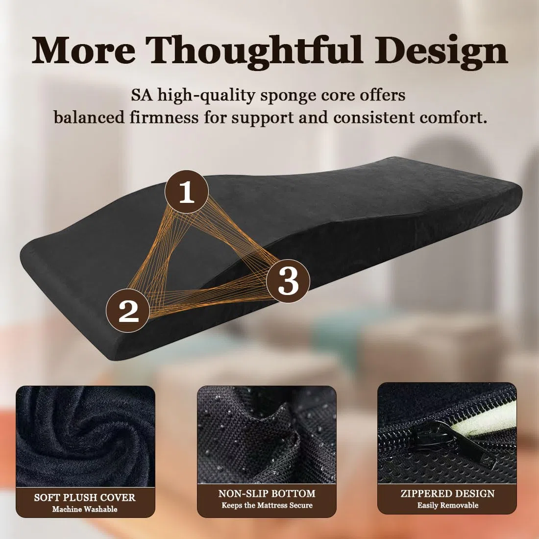 Materasso ergonomico per lettino da massaggio, 180 x 60 cm, con schiuma ad alta densità, per lettino cosmetico, massaggio spa e salone di bellezza (solo materasso)