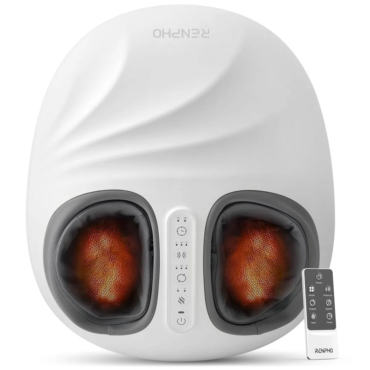 RENPHO Massaggiatore per Piedi 2026 Nuovo, Massaggiatore Shiatsu Multi-Zona per Piedi con Monitoraggio della Pressione, Impastamento e Rotolamento, Telecomando RF, Regalo per la Festa della Mamma