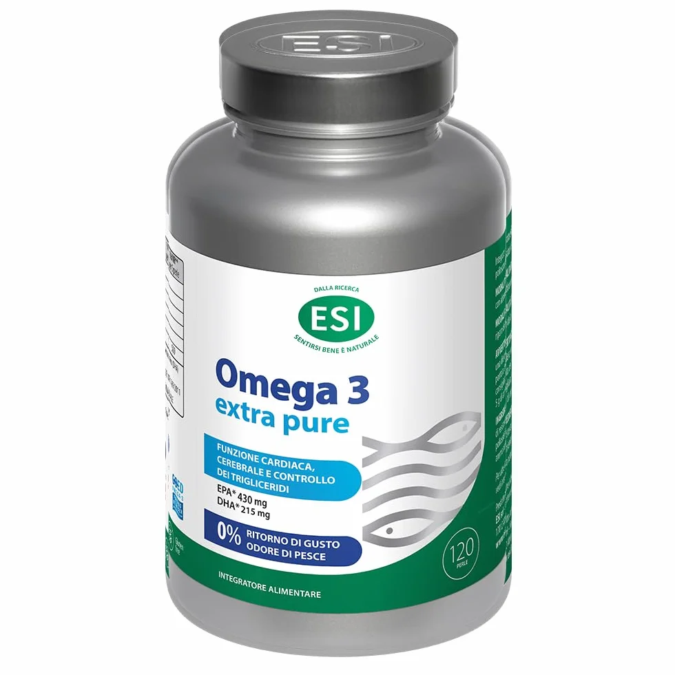 ESI Omega 3 IFOS Extra Pure Integratore Olio di Pesce Concentrato Vitamina E 120 Perle