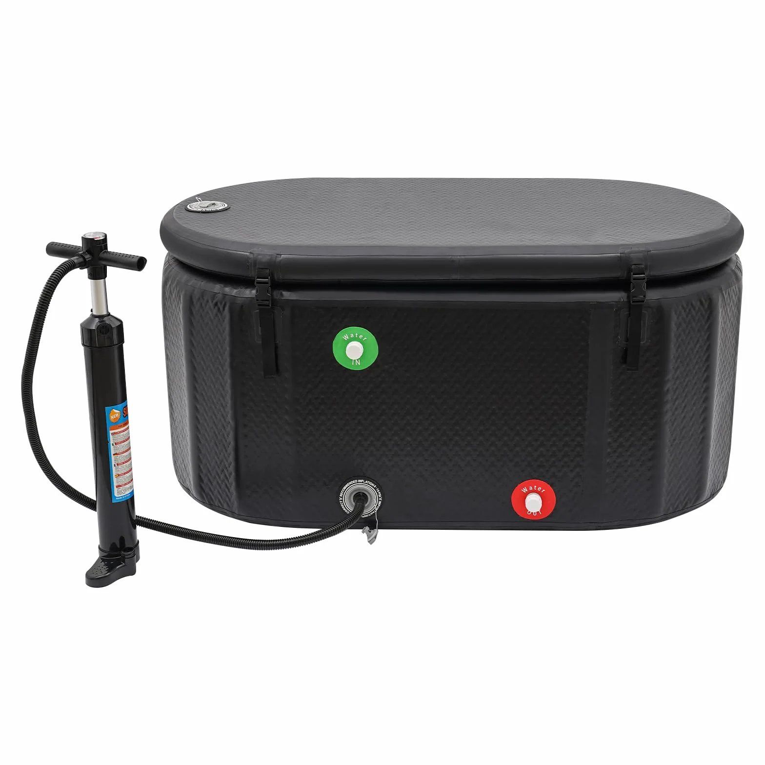 Bagno di ghiaccio, vasca da bagno gonfiabile, per adulti, per la casa, autoportante, mobile, vasca da bagno con coperchio, terapia del freddo per atleti, rigenerazione dopo lo sport, pattinaggio sul