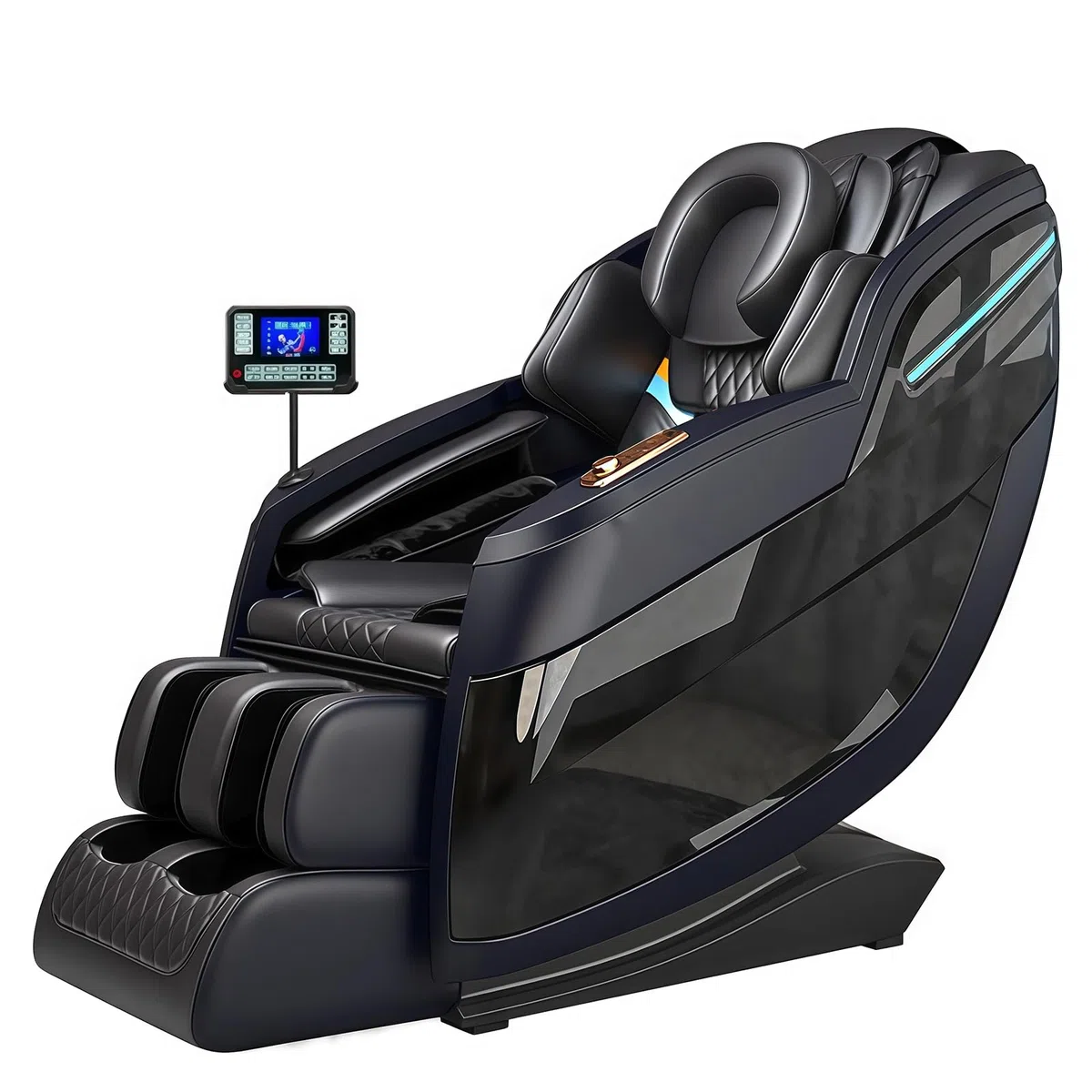 Poltrona Massaggiante Shiatsu 4D Con SL-Track E Funzione Di Scansione Del Corpo, Dotata Di Airbag Riscaldati E 12 Modalità Di Massaggio(Noir)