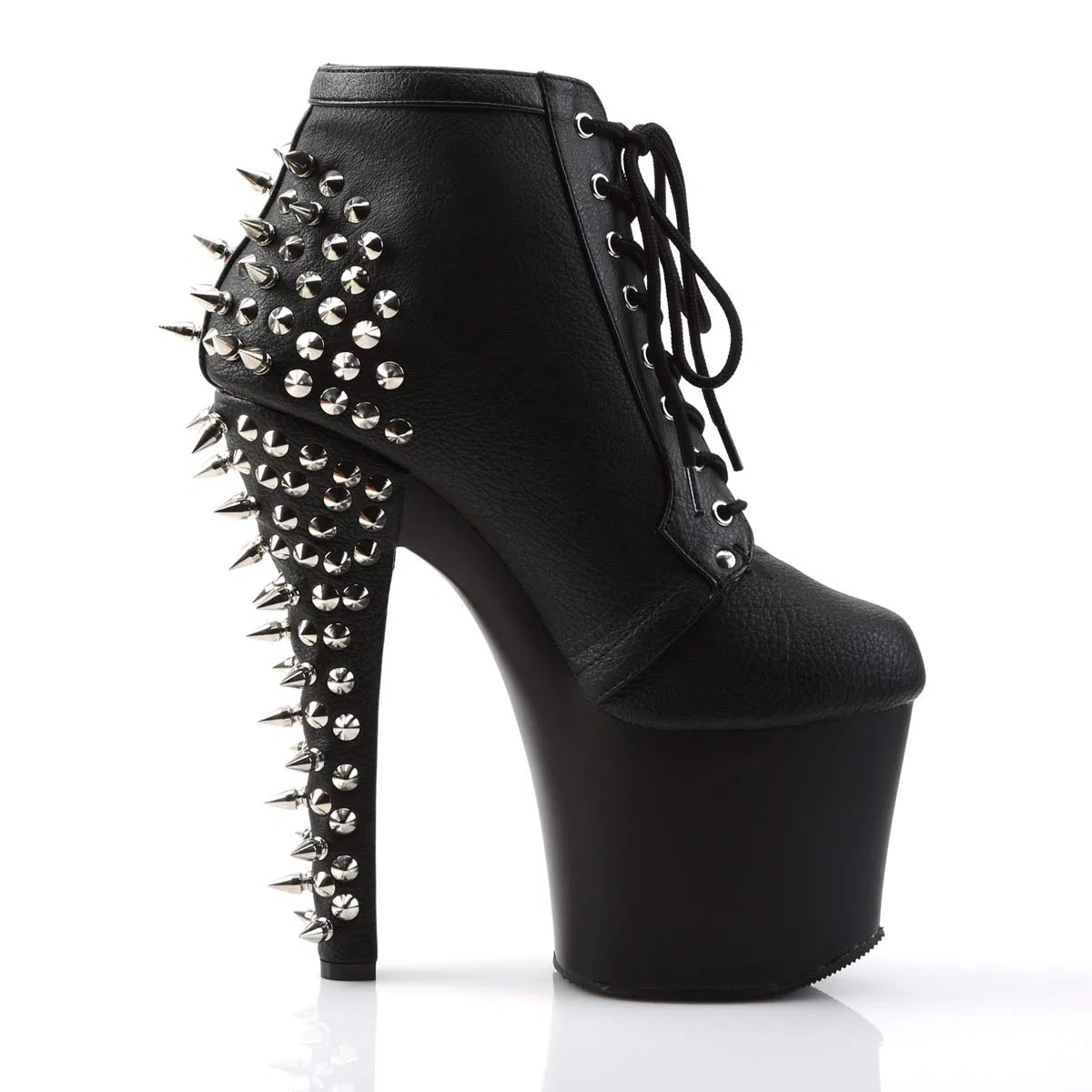 Pleaser FEARLESS-700-28 Blk Faux Leather/Blk Matte UK 4 (EU