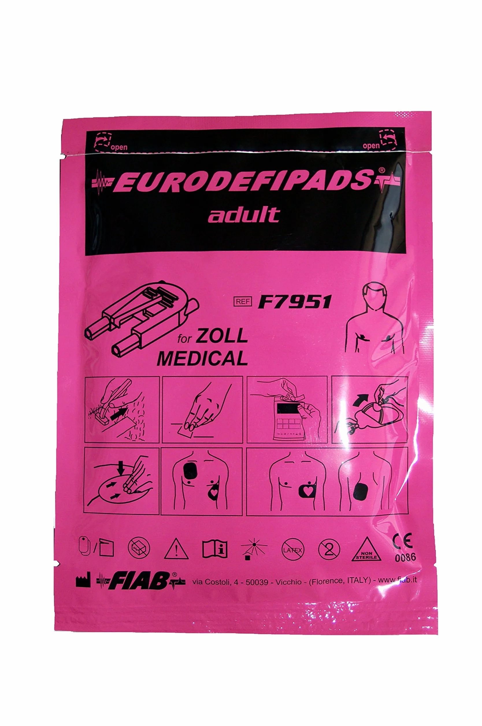 FIAB SpA F7951 Elektrody Defibrylacyjne Kompatybilne z Zoll Medical Corp M&B
