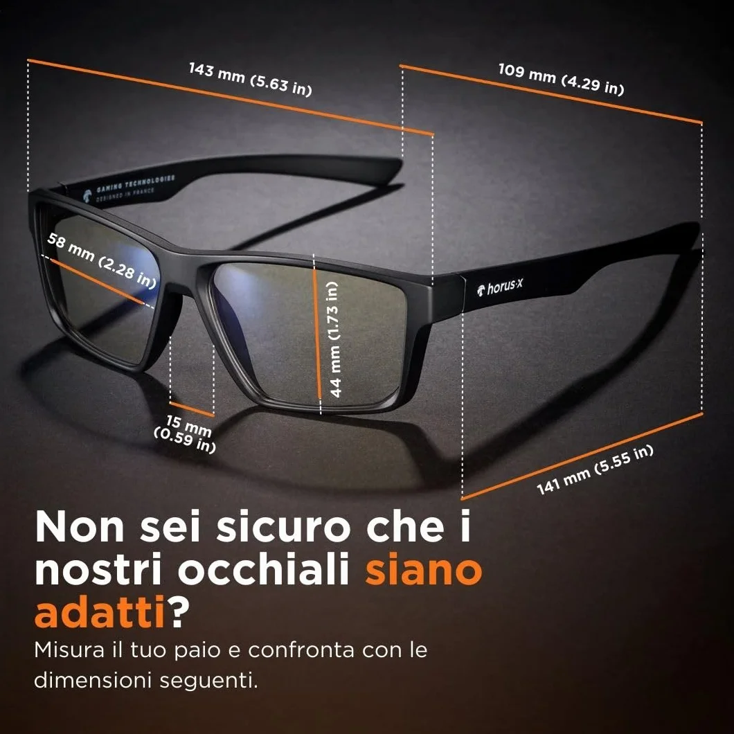 Horus X Occhiali Luce Blu Uomo Donna Anti Affaticamento Gaming V3