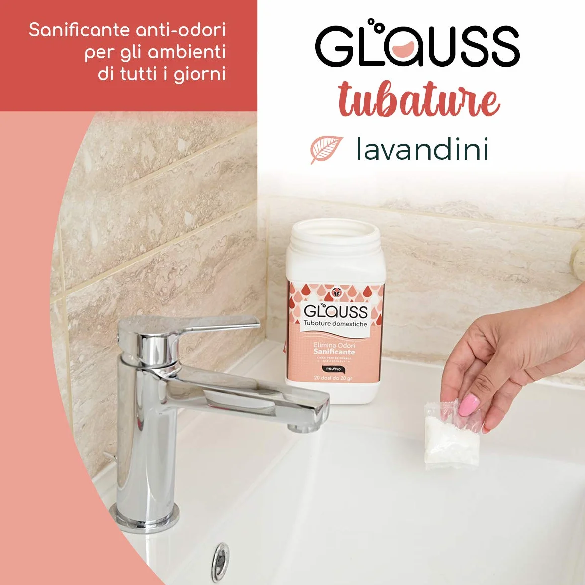 Sanificante per Tubature Domestiche Elimina Odori 20 Dosi