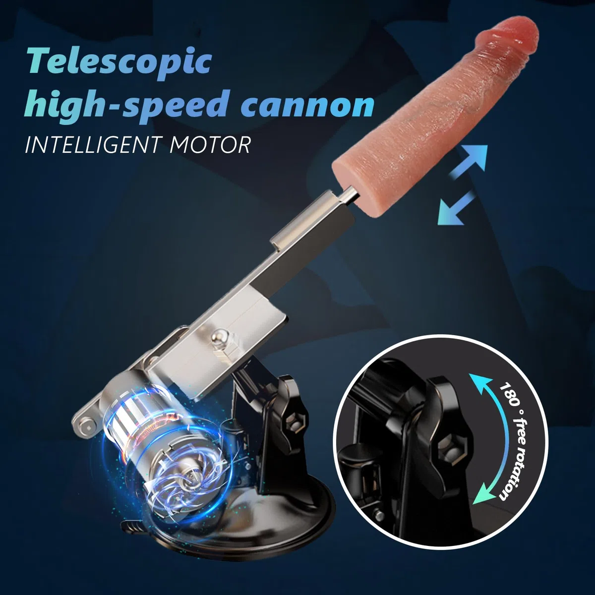 Macchina del Sesso Automatica con Dildo Realistico – Dispositivo di Penetrazione Rapida per Uomo e Donna – Sex Machine a Spinta con Velocità Regolabile per Gioco Erotico Adulto