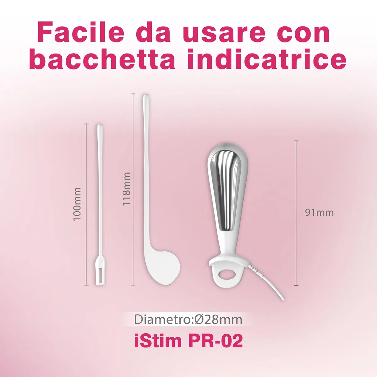 iSTIM Stimolatore per incontinenza Kegel V2 con sonda per il controllo della vescica e esercizi per il pavimento pelvico per donne Stimolatore elettrico muscolare (EMS