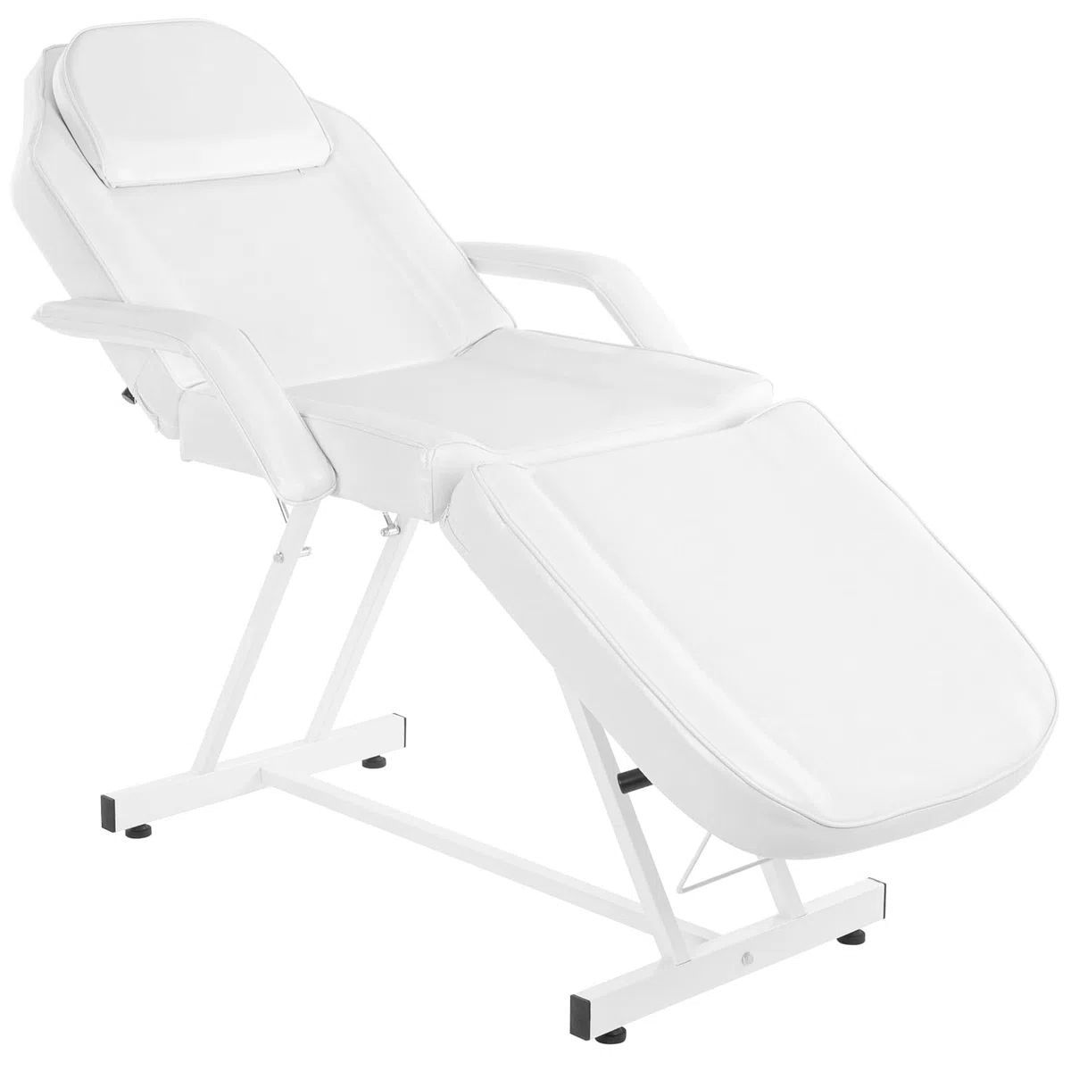 Bonnlo Sedia Tatuaggio Massaggio Letto Estetista Sedia Letto Facciale Versatile Attrezzature Salone di Bellezza Spa Parrucchiere, Bianco